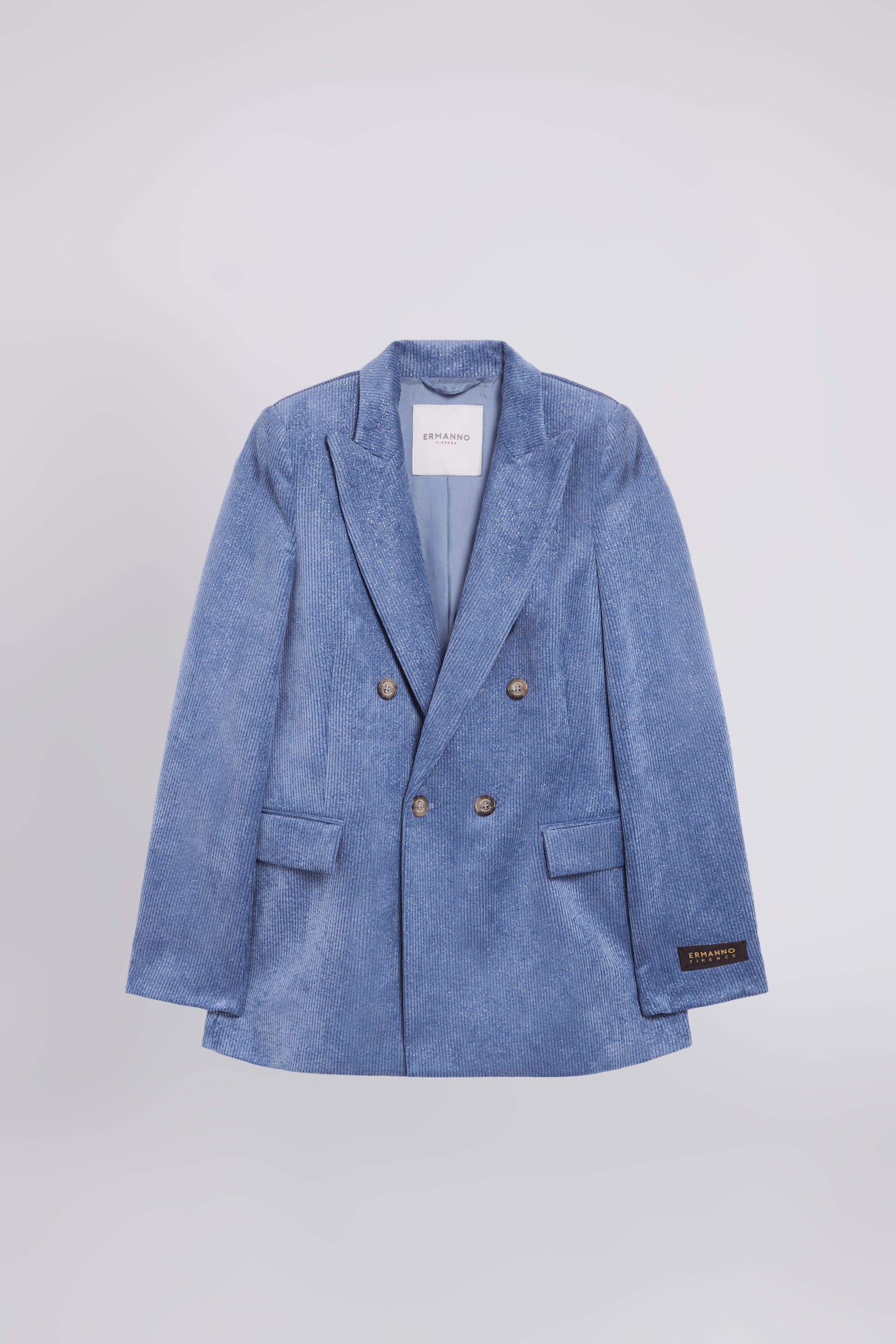 DOUBLE-BREASTED CORDUROY BLAZER
