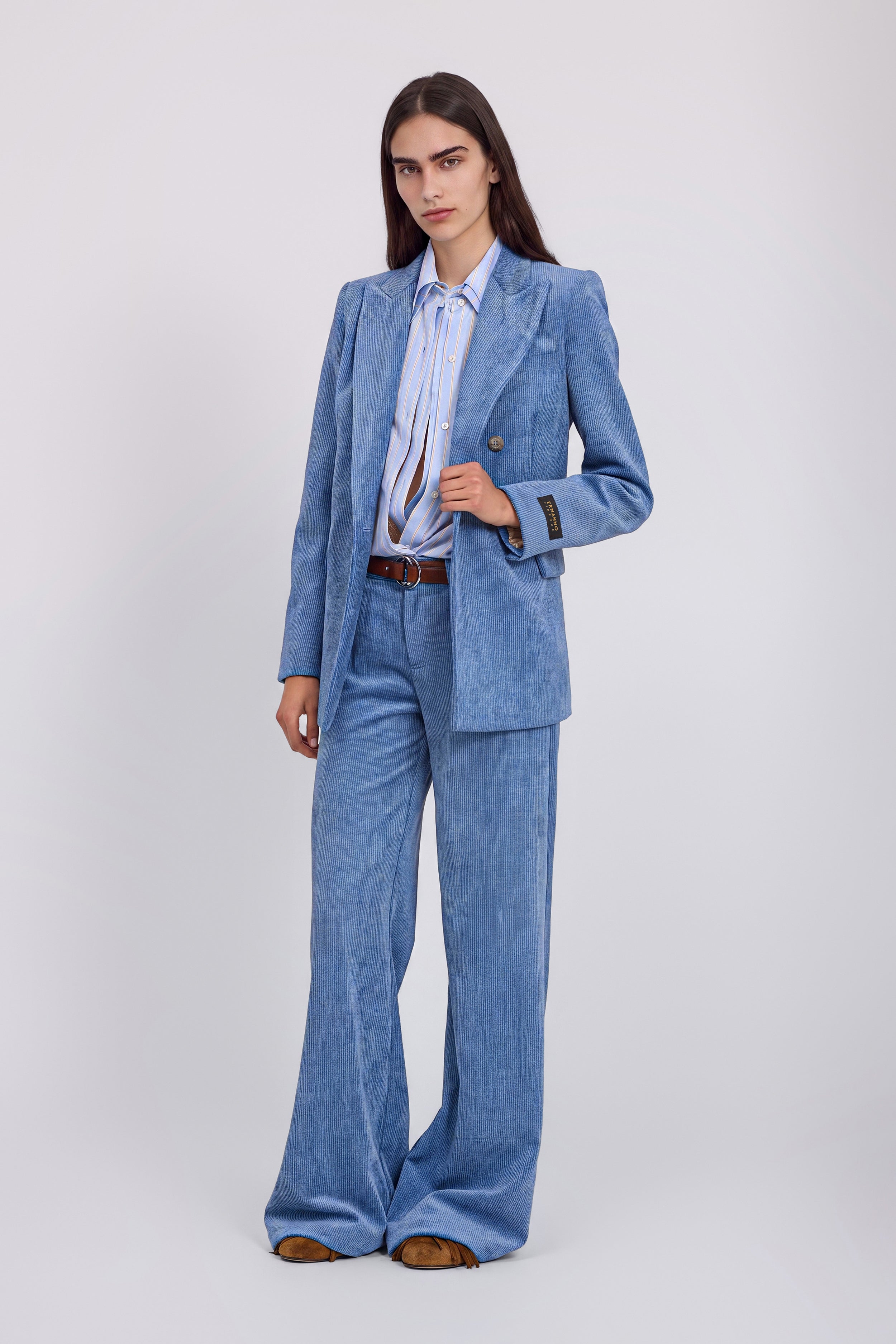 DOUBLE-BREASTED CORDUROY BLAZER