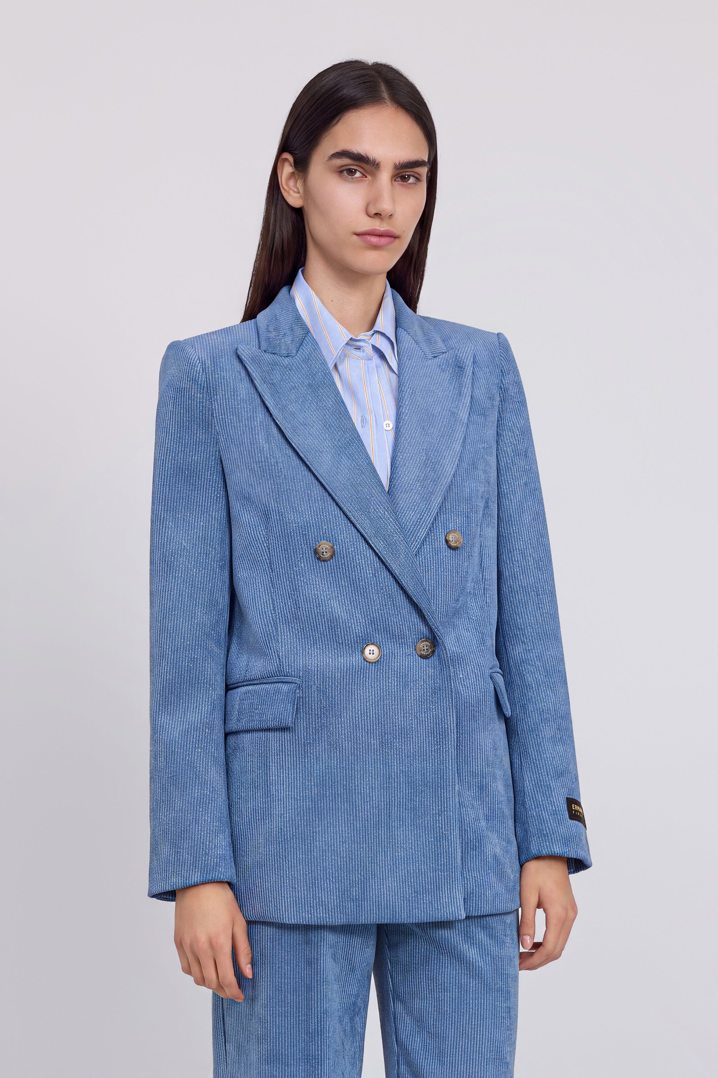 DOUBLE-BREASTED CORDUROY BLAZER
