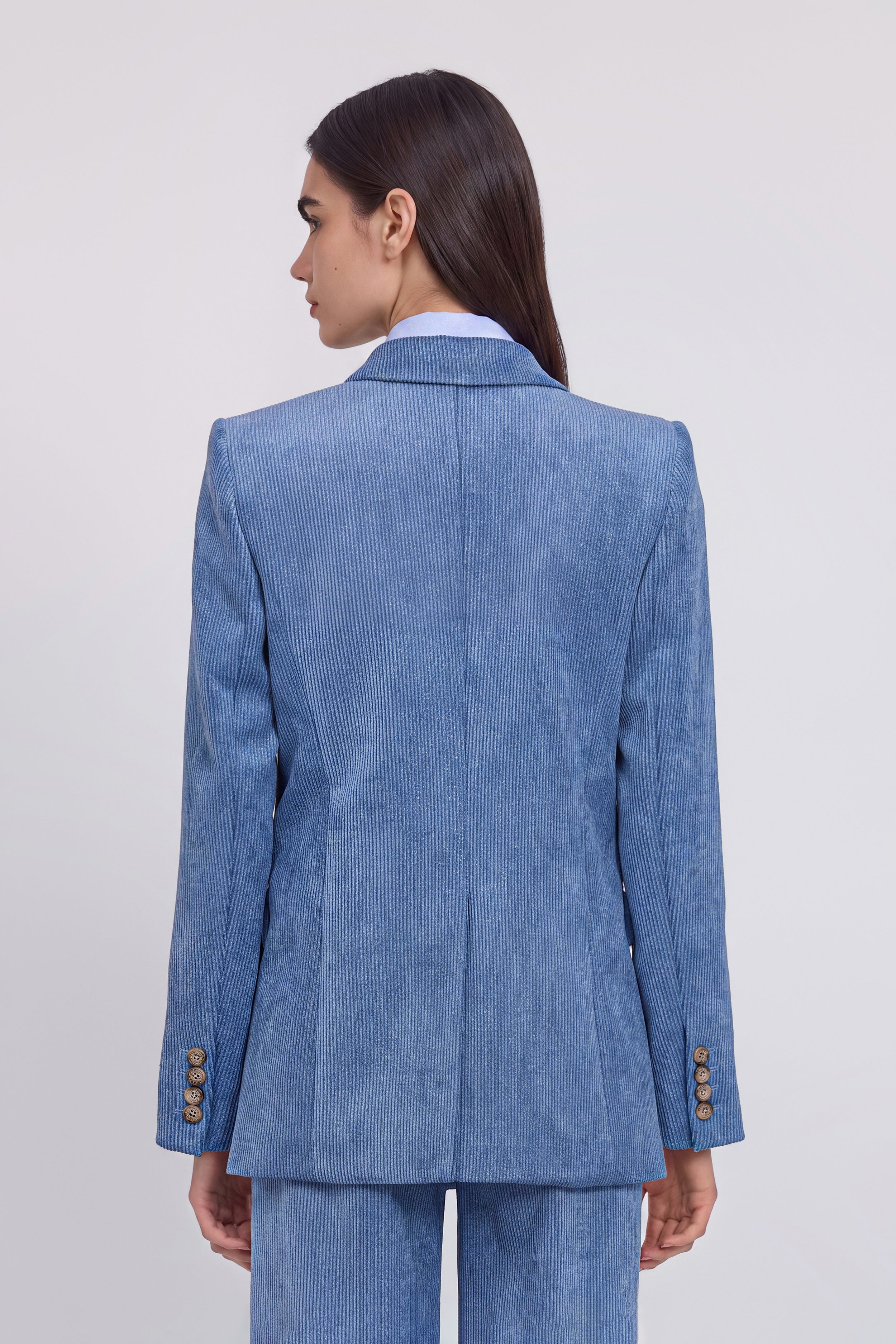 DOUBLE-BREASTED CORDUROY BLAZER