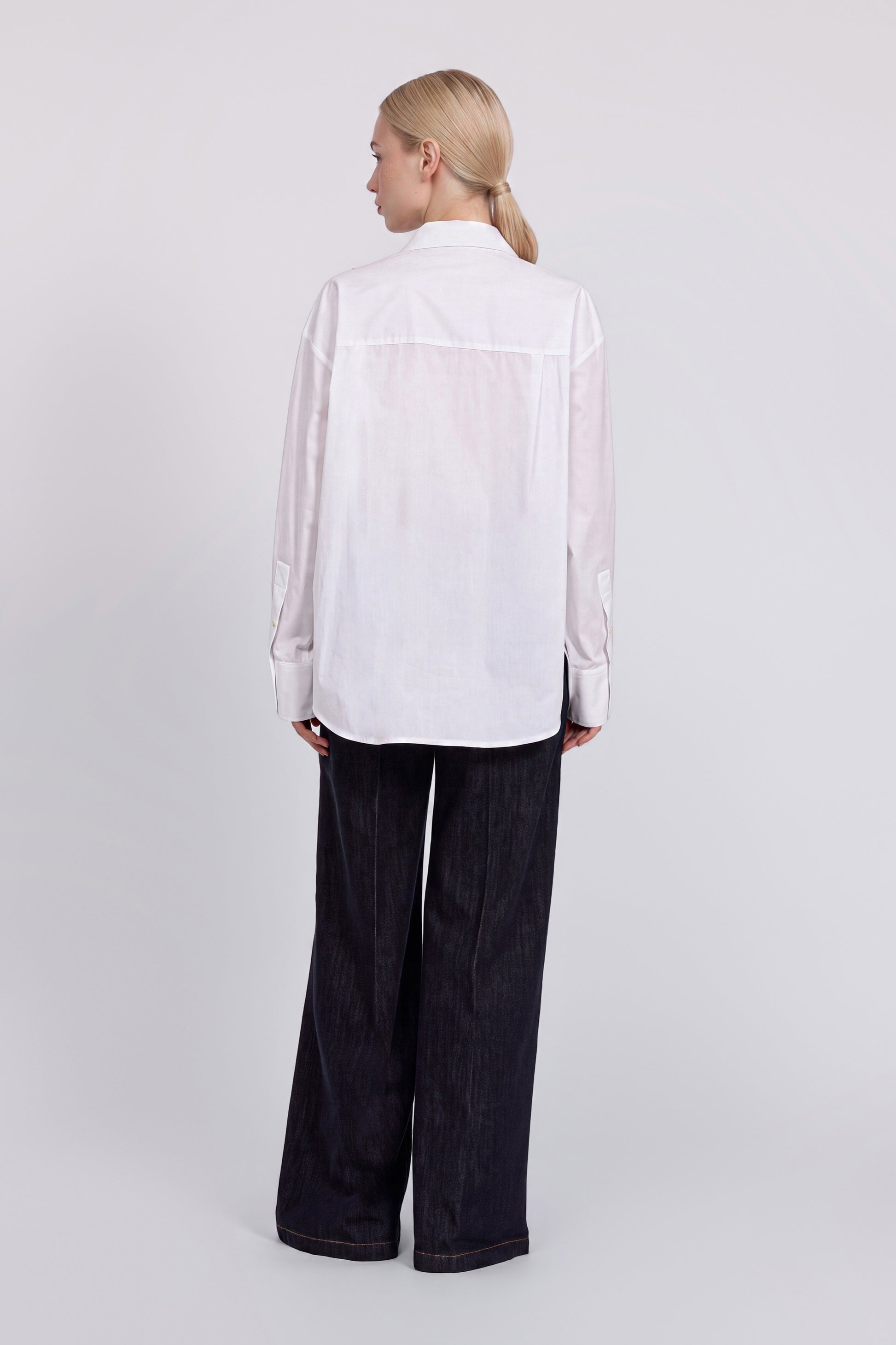 POPELINE SHIRT WITH JEWEL EMBROIDERIES