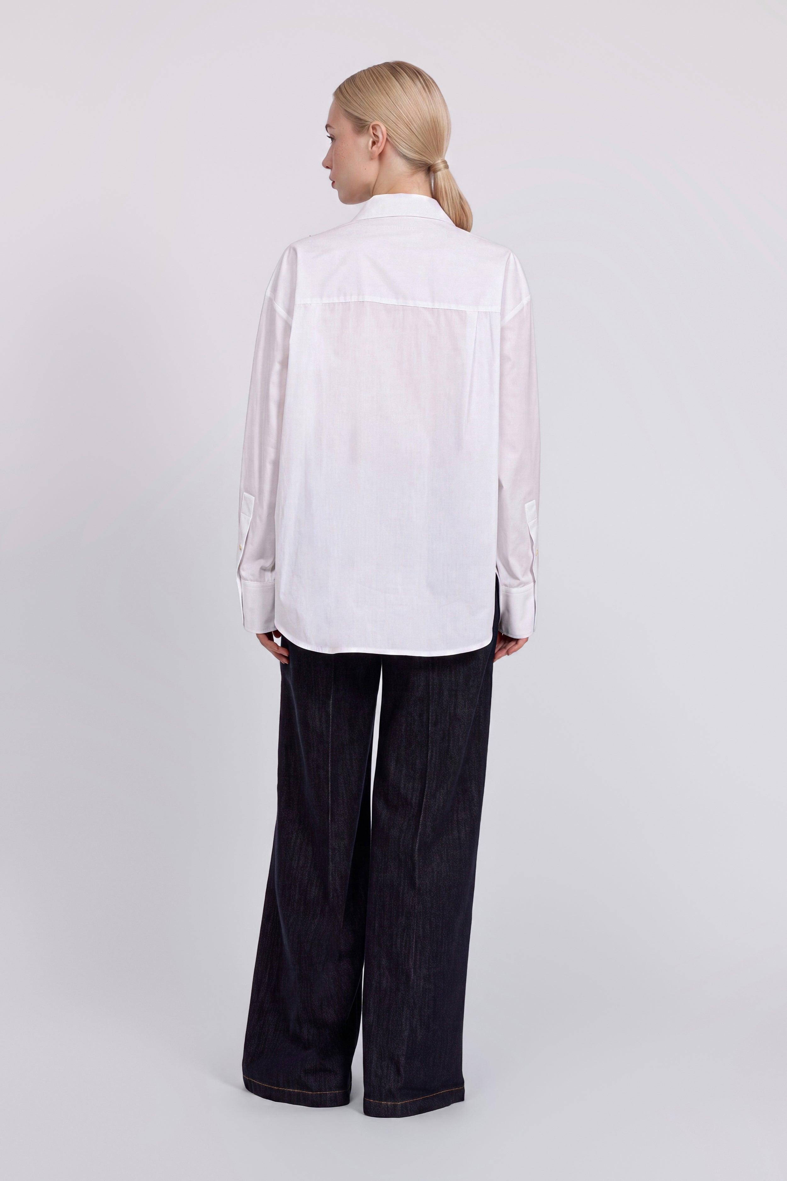 POPELINE SHIRT WITH JEWEL EMBROIDERIES