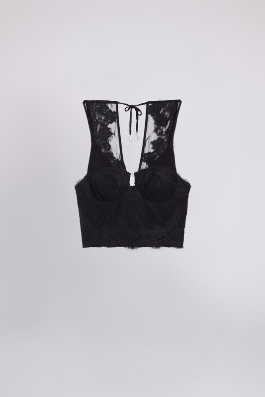 BUSTIER CON DETTAGLI IN PIZZO