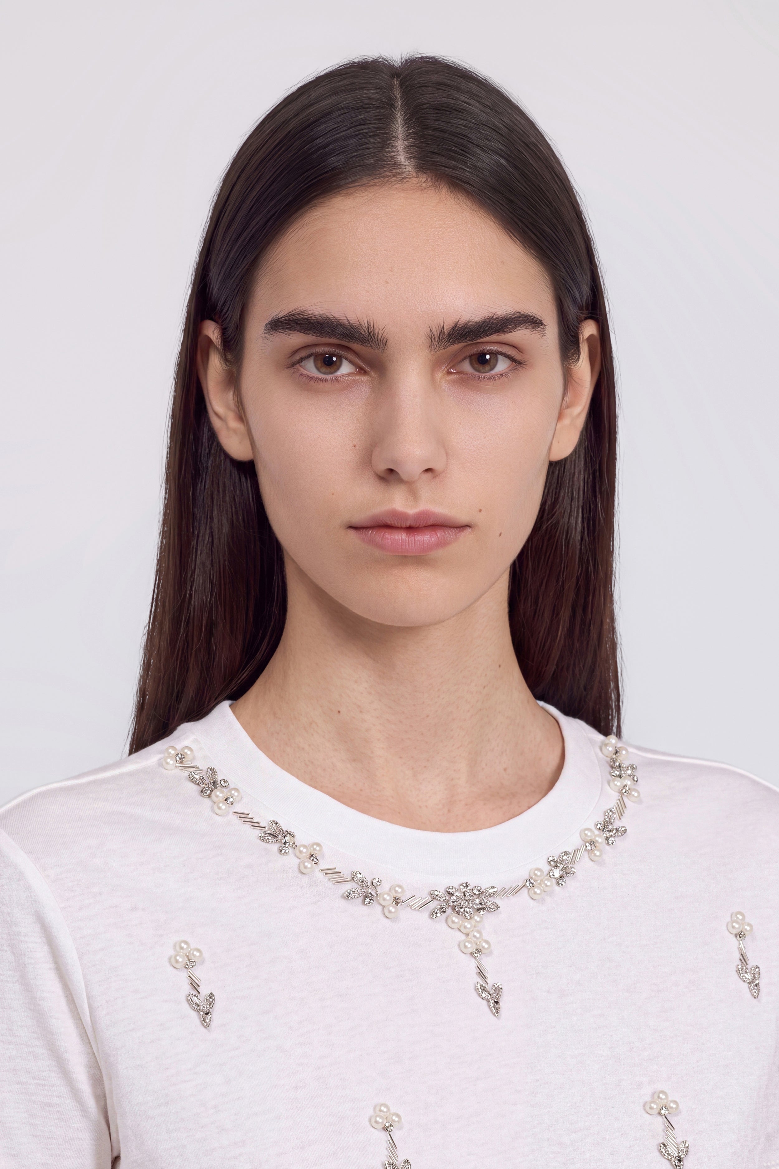 JERSEY T-SHIRT WITH JEWEL EMBROIDERIES