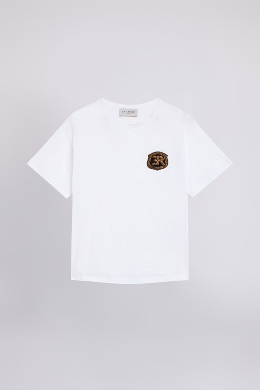 T-SHIRT DI JERSEY CON LOGO GIOIELLO