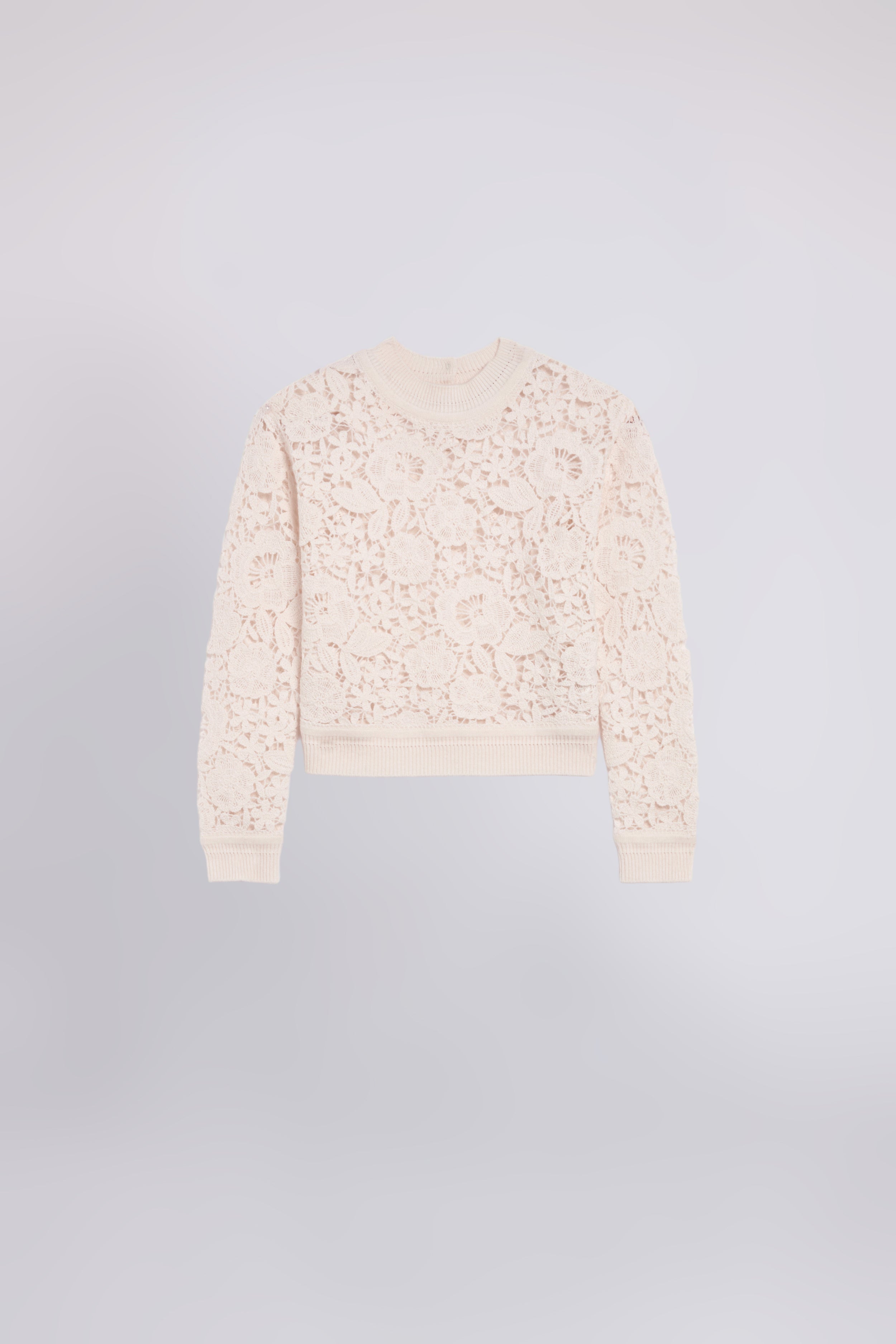 WOOL CROCHET LACE SWEATER