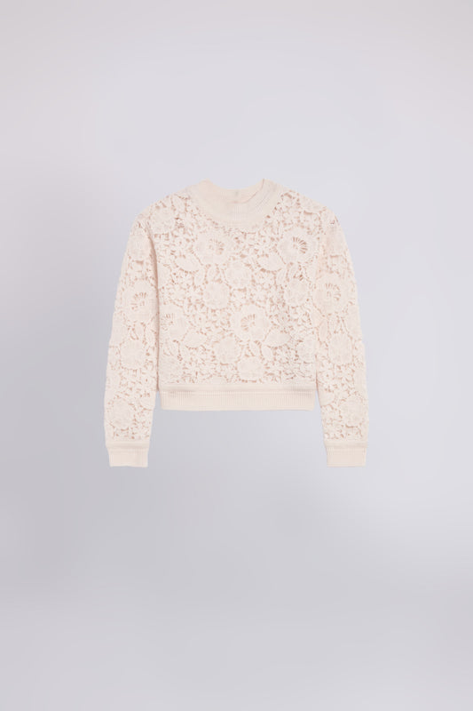 MAGLIA IN PIZZO CROCHET DI LANA