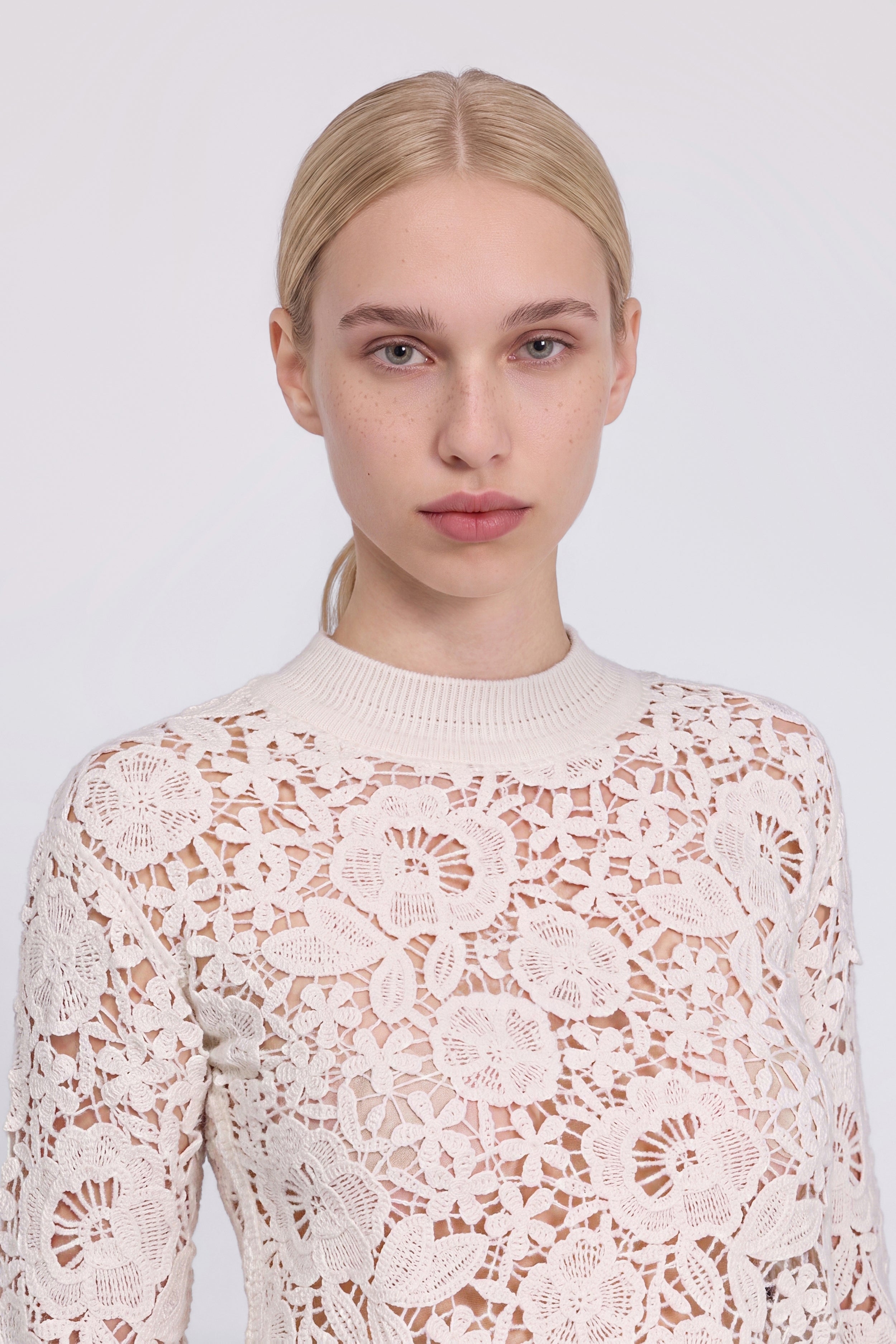 WOOL CROCHET LACE SWEATER