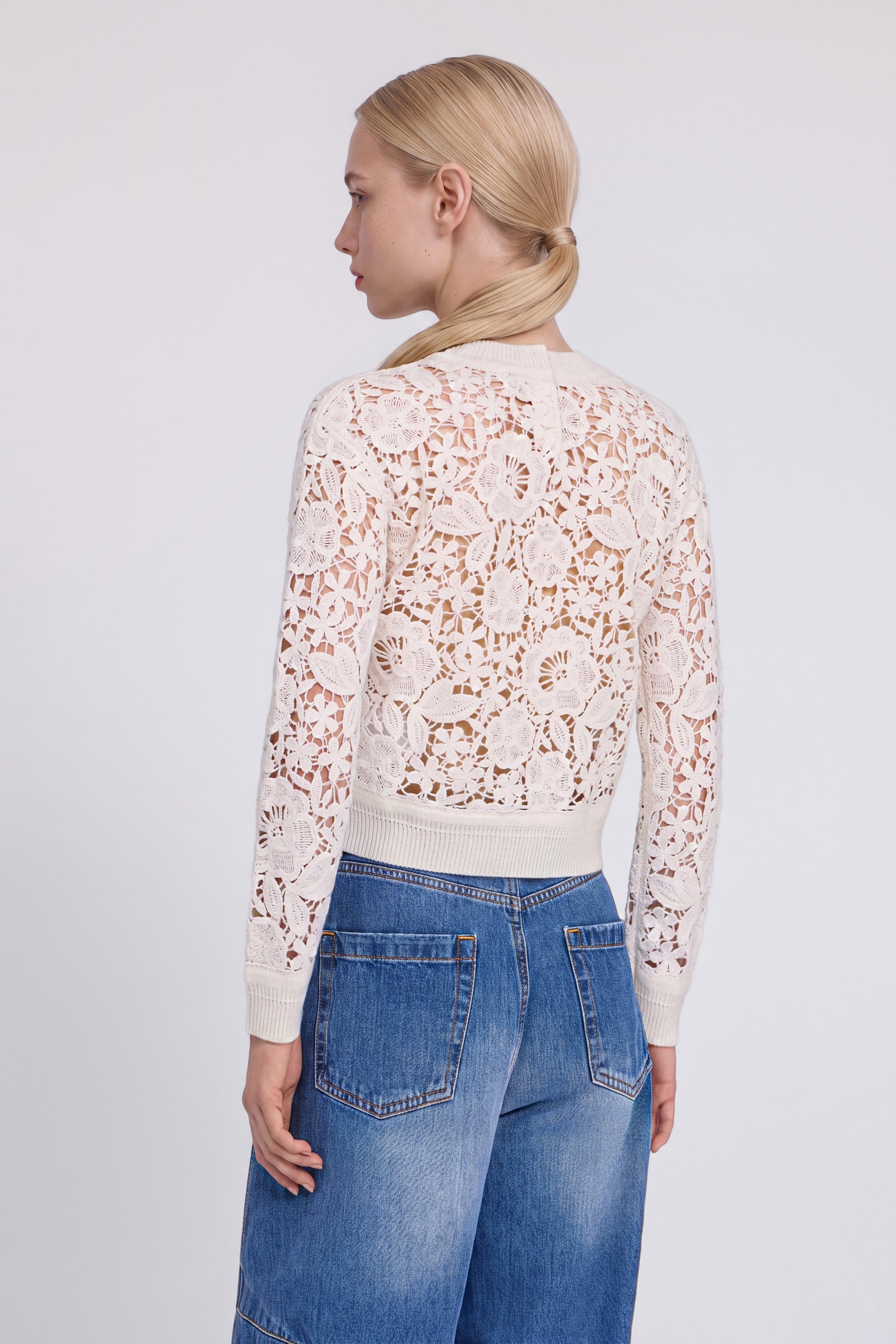 WOOL CROCHET LACE SWEATER
