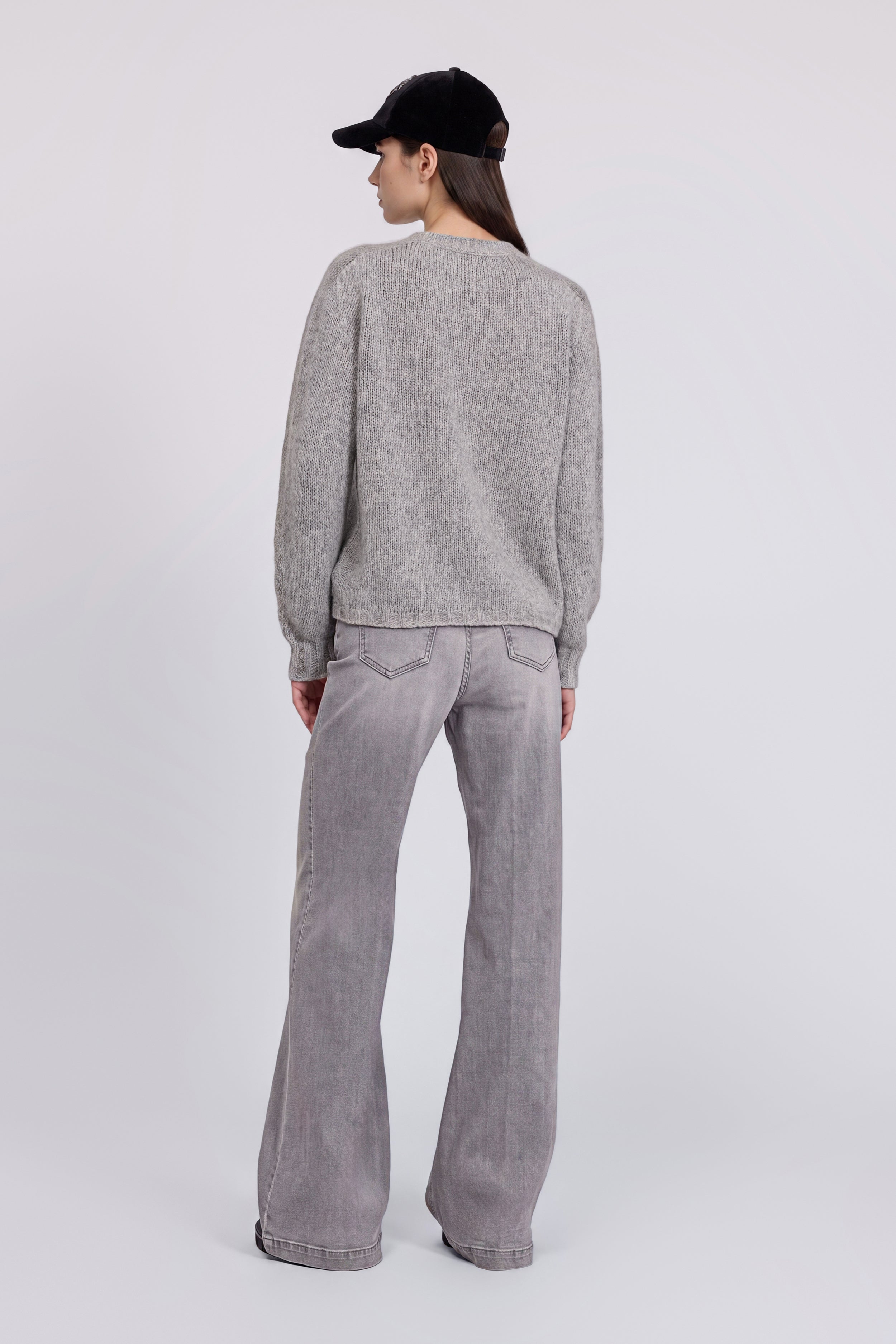 PULL EN MÉLANGE DE MOHAIR AVEC LOGO BIJOU