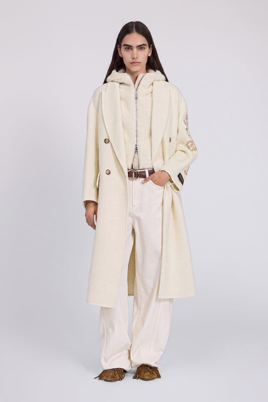 GILET IN MONTONE ECOLOGICO CON CAPPUCCIO E ZIP