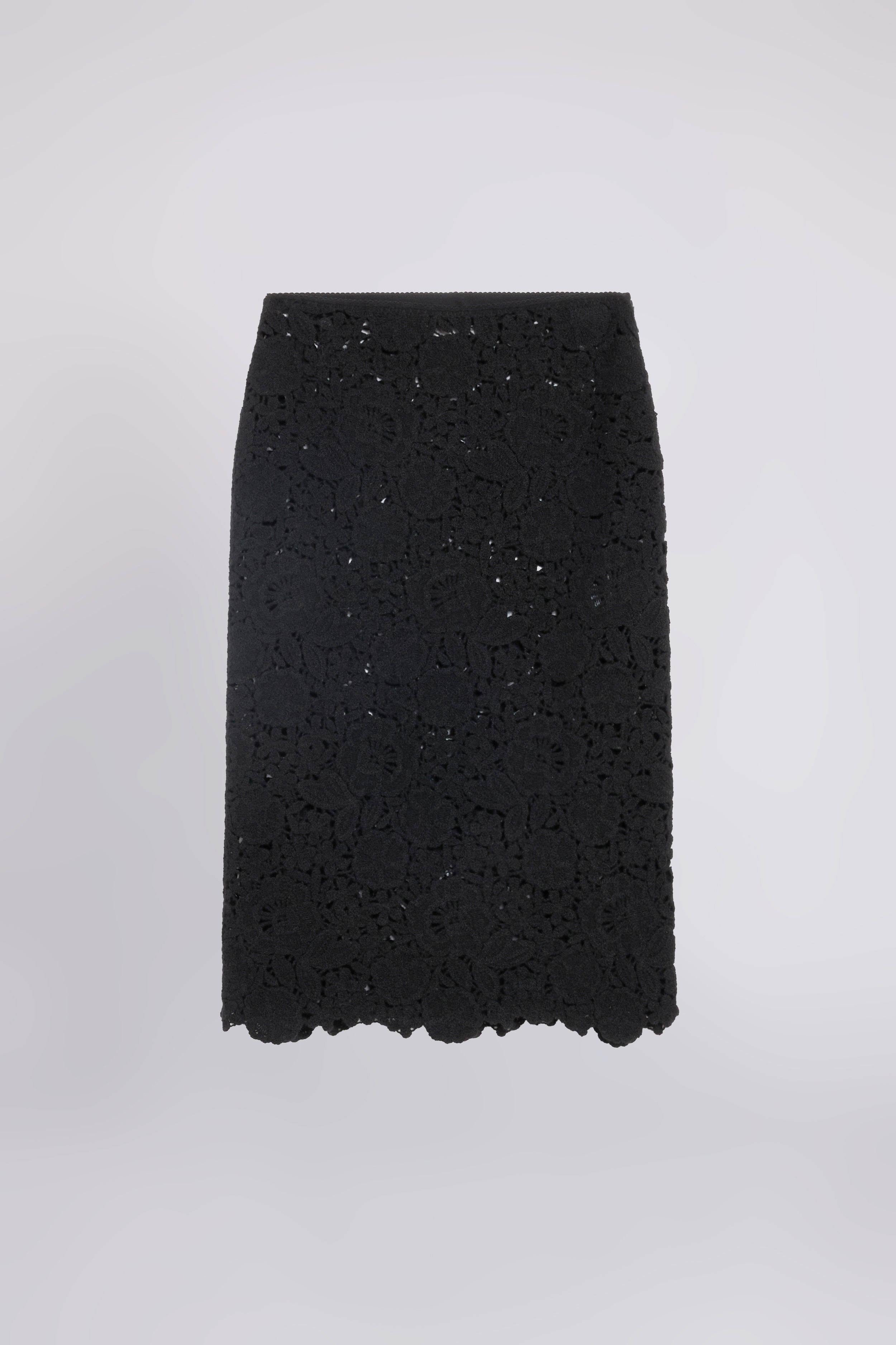 JUPE MIDI EN DENTELLE CROCHET DE LAINE