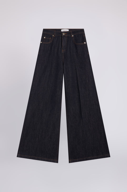 DARK BLUE FLARE JEANS