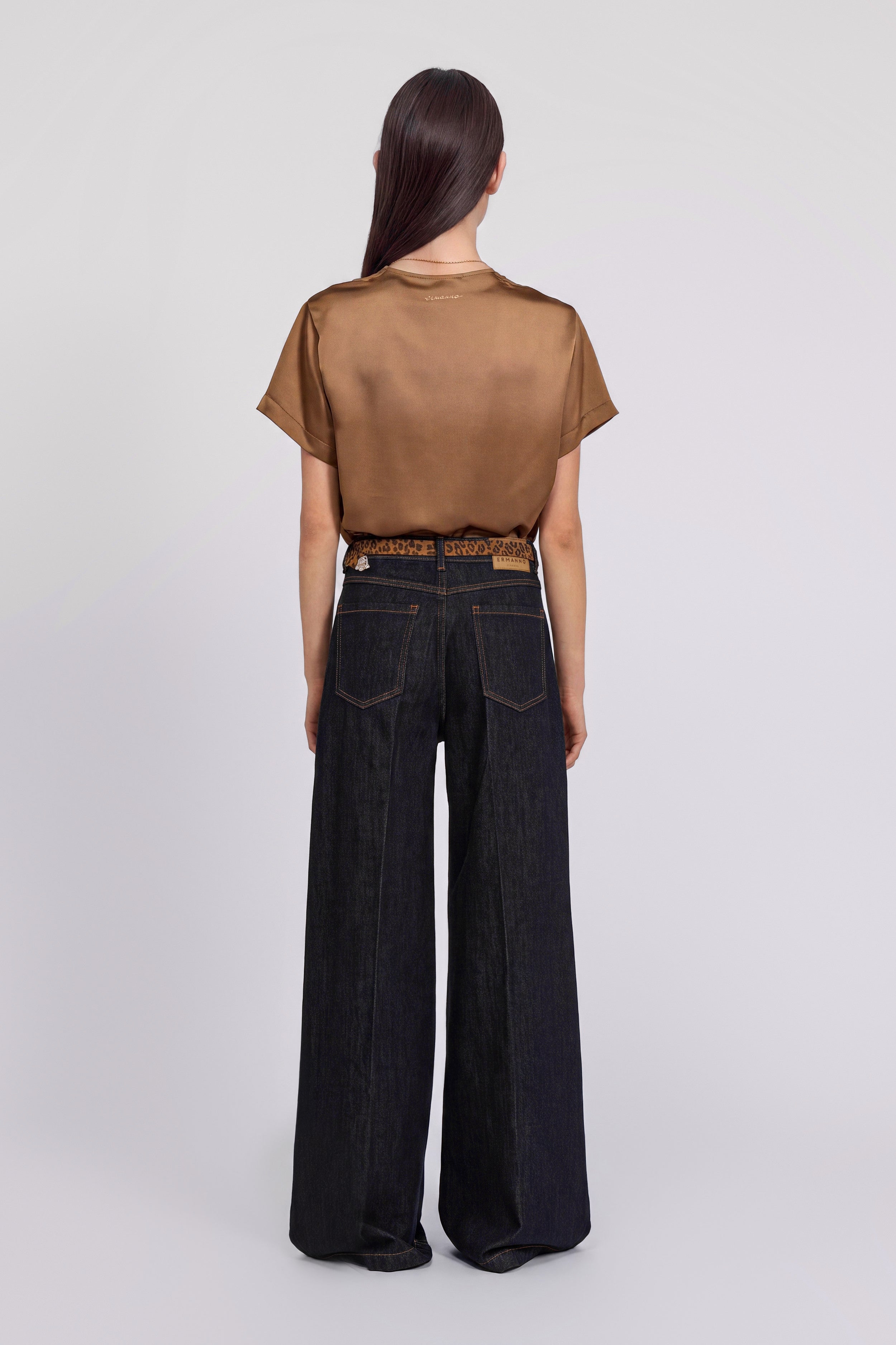 DARK BLUE FLARE JEANS