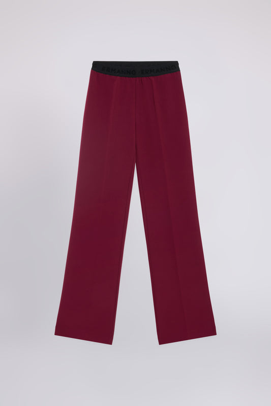 PANTALONI STRETCH CON ELASTICO LOGATO