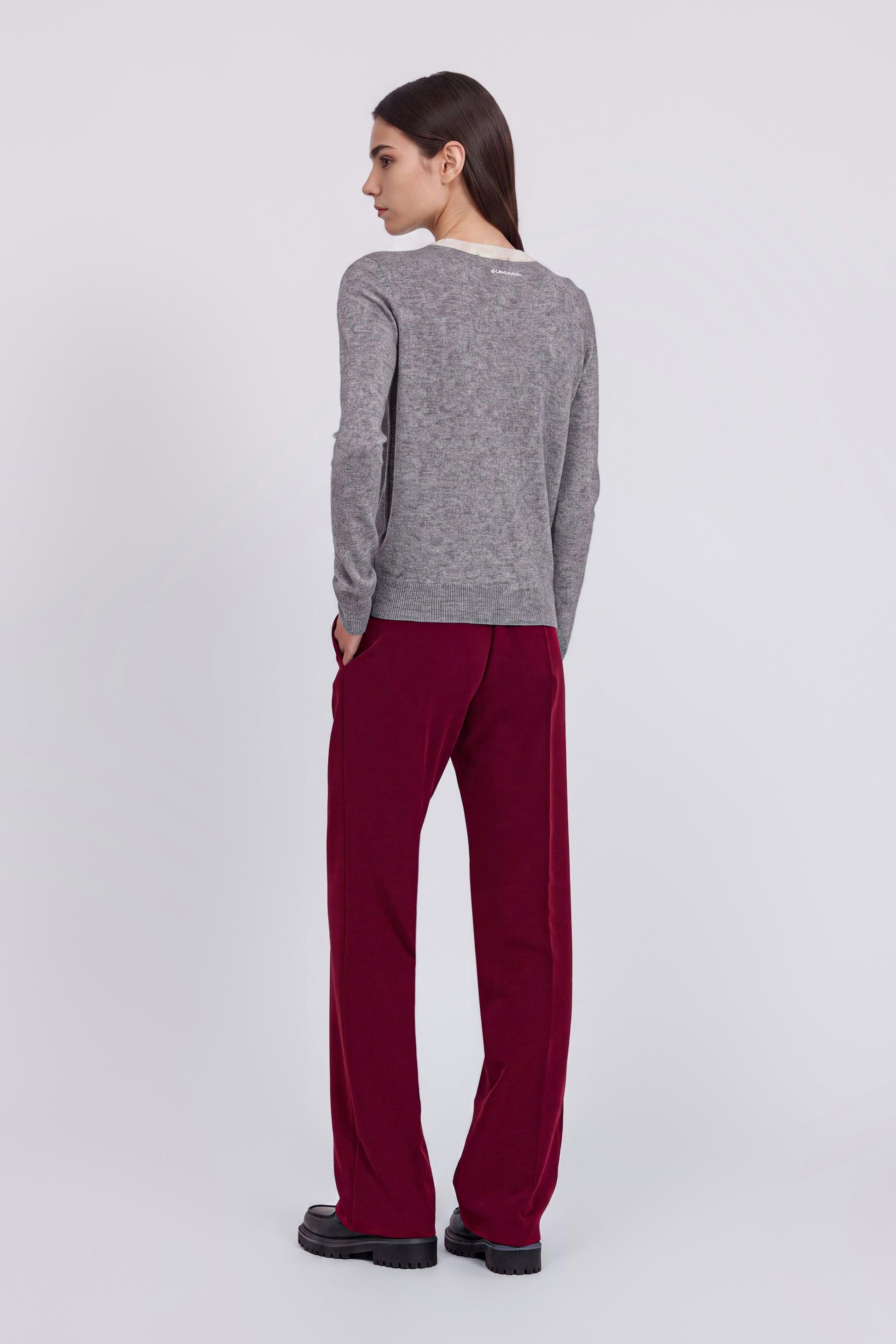 PANTALONI STRETCH CON ELASTICO LOGATO