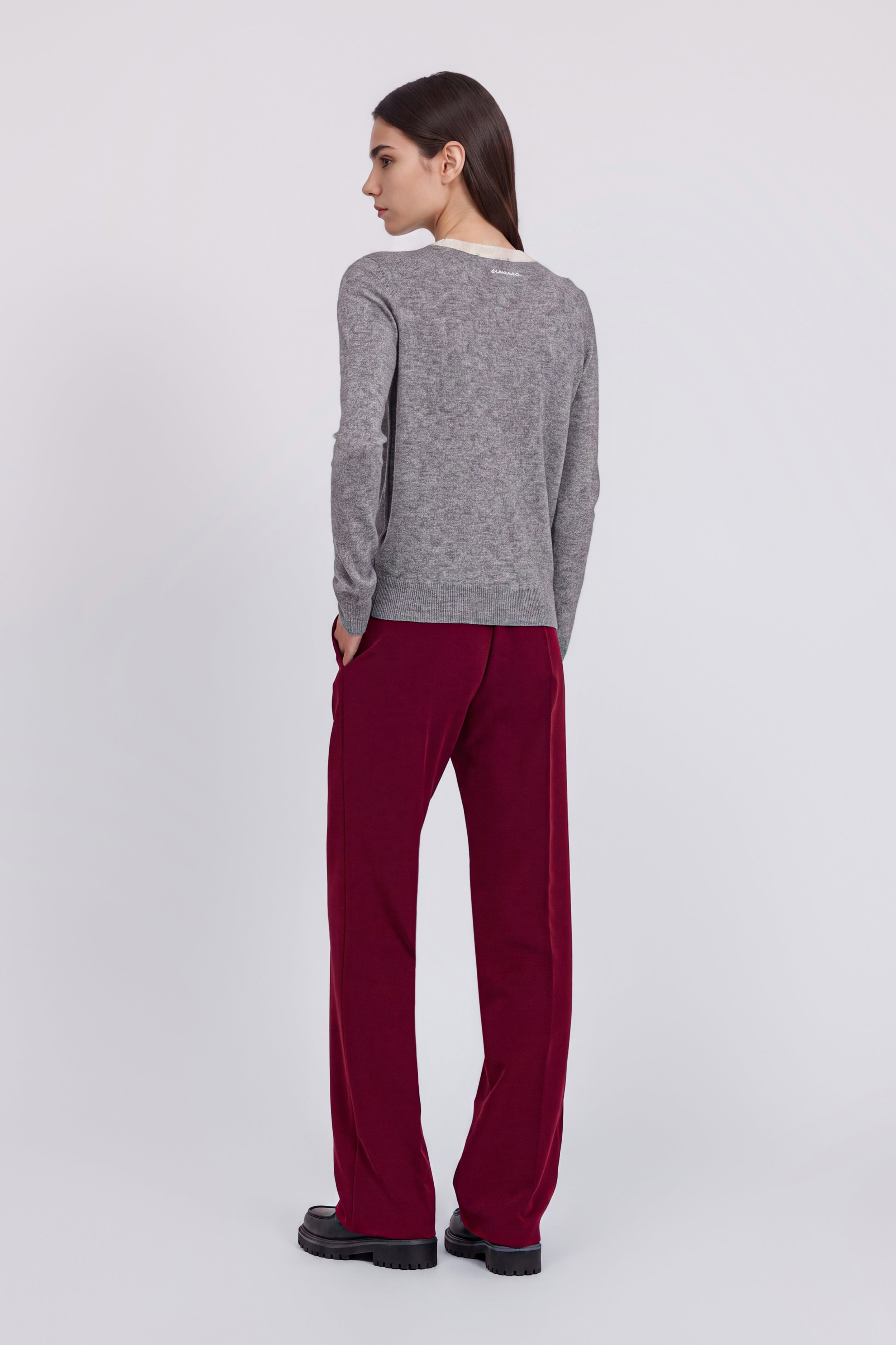 PANTALONI STRETCH CON ELASTICO LOGATO
