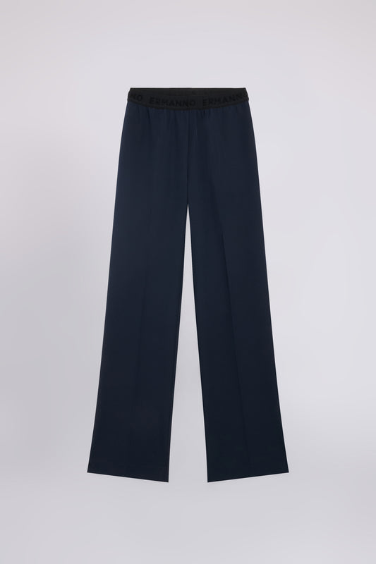 PANTALON STRETCH AVEC TAILLE ÉLASTIQUE LOGOTĖE