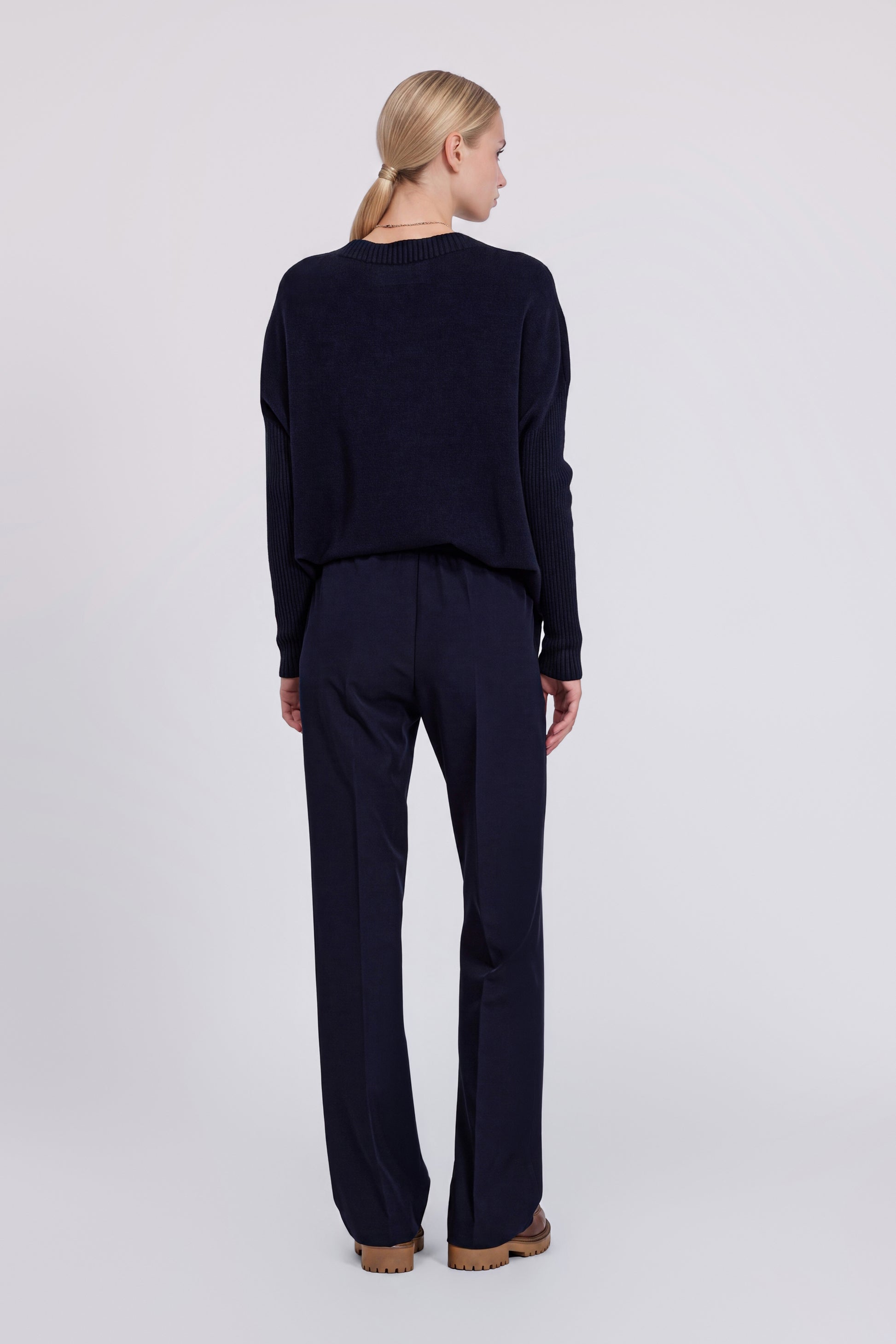 PANTALONI STRETCH CON ELASTICO LOGATO