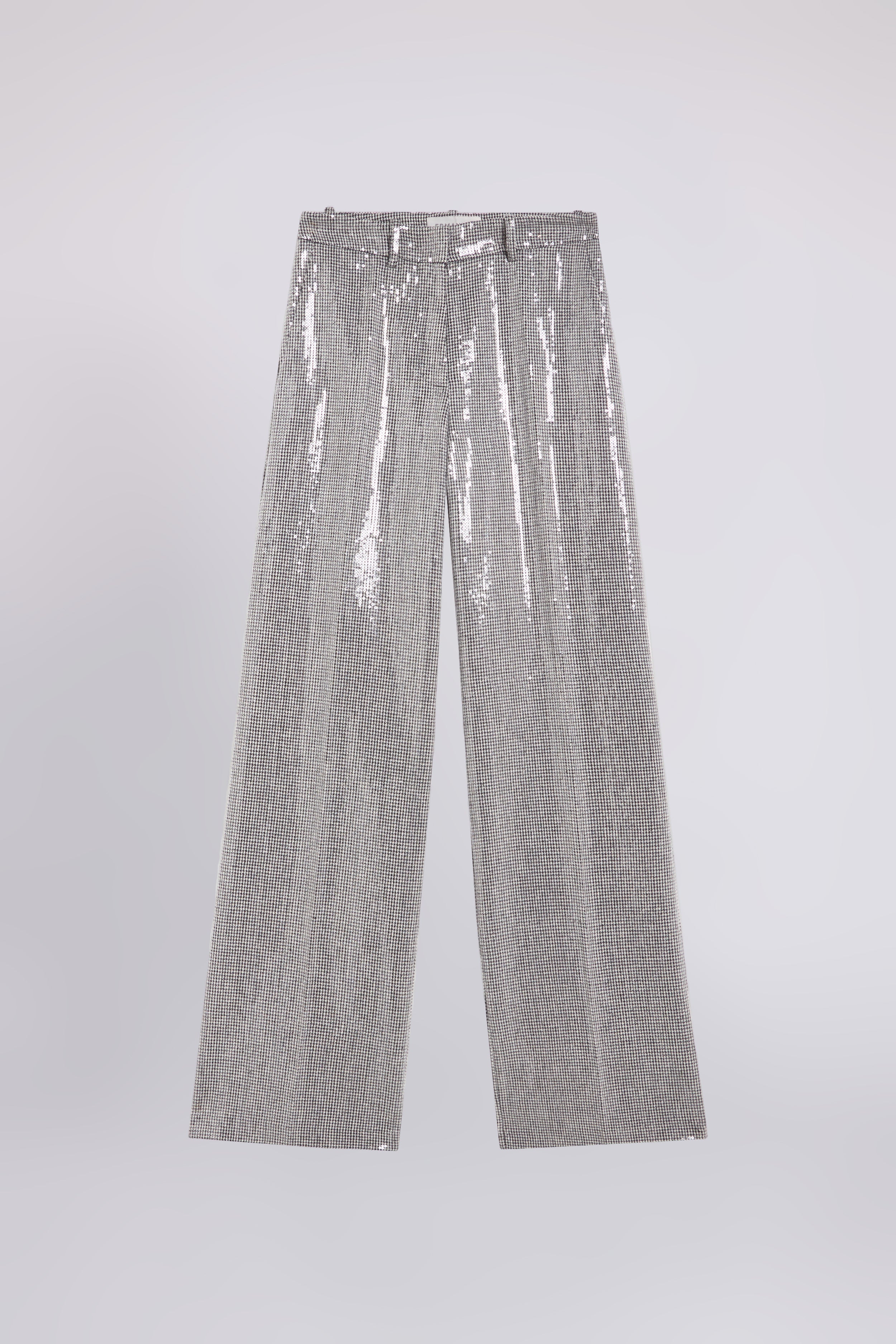 PANTALONI SARTORIALI IN PIED DE POULE CON PAILLETTES