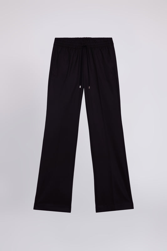 FLANNEL PANTS WITH ELASTIC WAISTBAND AND DRAWSTRING