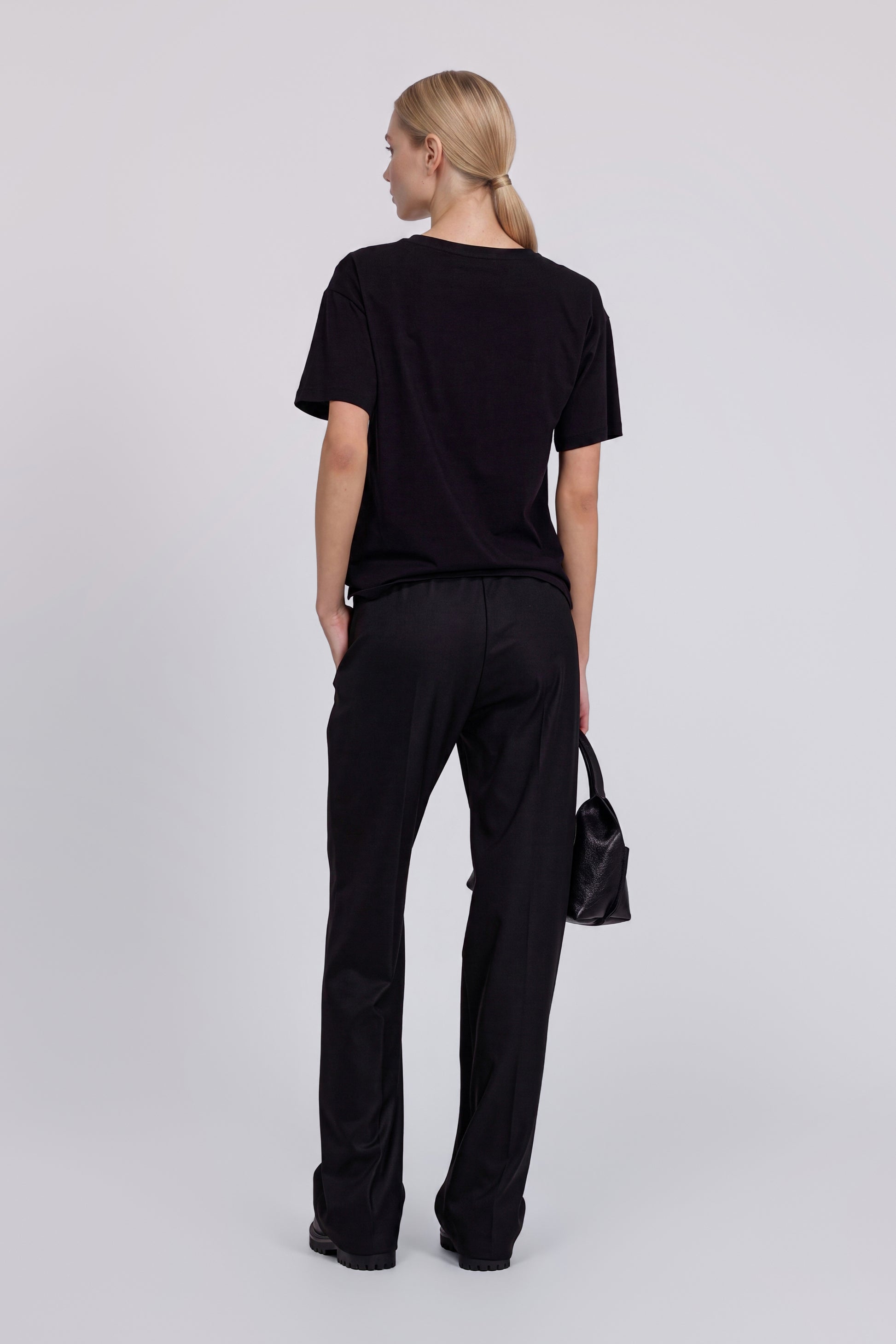 PANTALON EN FLANELLE AVEC TAILLE ÉLASTIQUE ET COULISSE