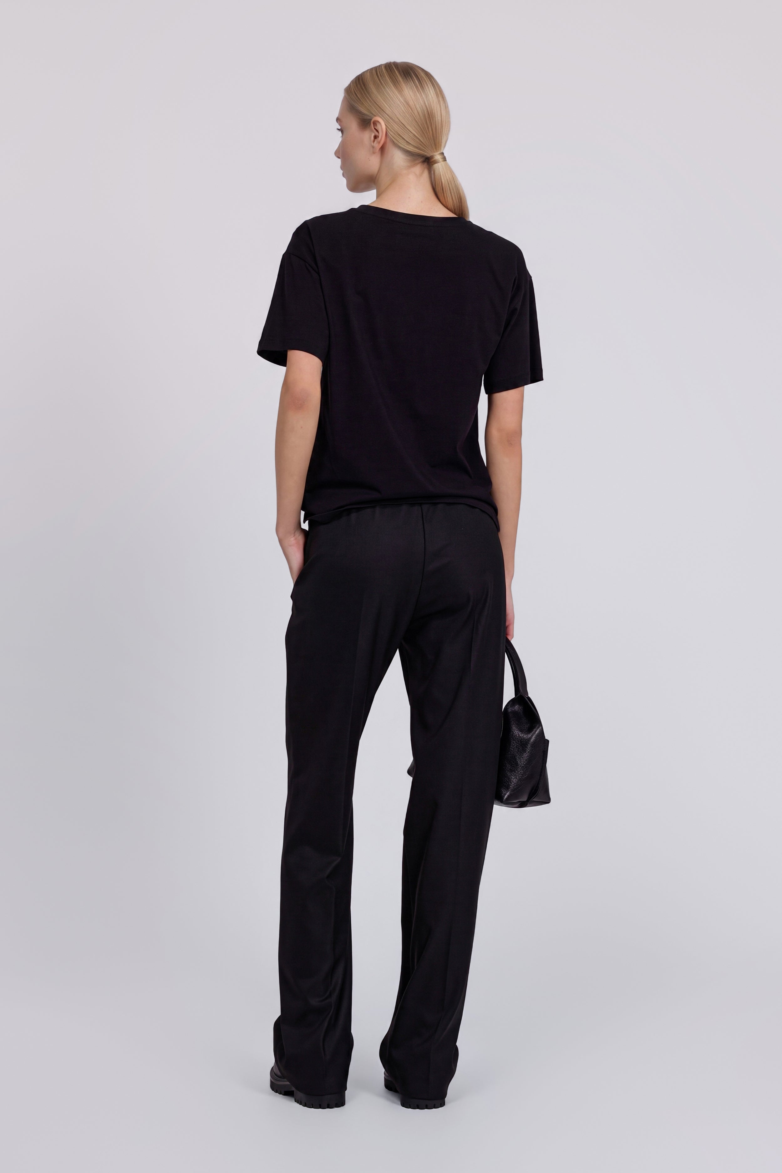 PANTALON EN FLANELLE AVEC TAILLE ÉLASTIQUE ET COULISSE