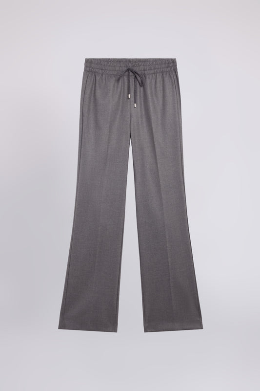 PANTALON EN FLANELLE AVEC TAILLE ÉLASTIQUE ET COULISSE
