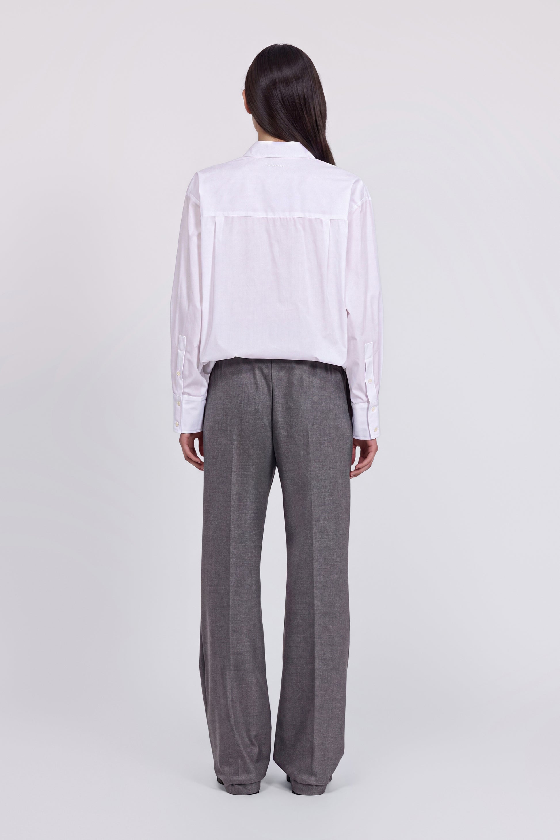 FLANNEL PANTS WITH ELASTIC WAISTBAND AND DRAWSTRING