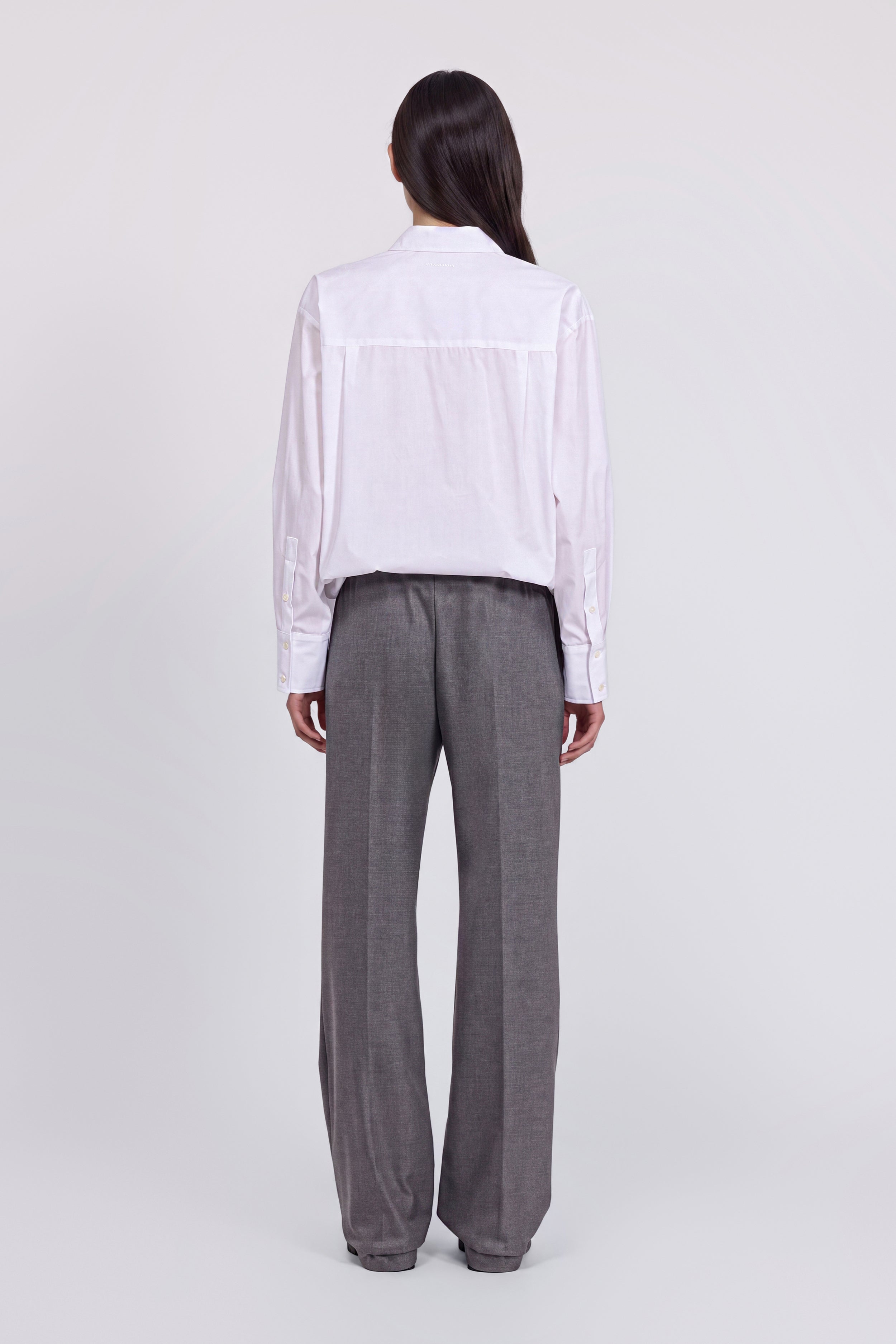 FLANNEL PANTS WITH ELASTIC WAISTBAND AND DRAWSTRING