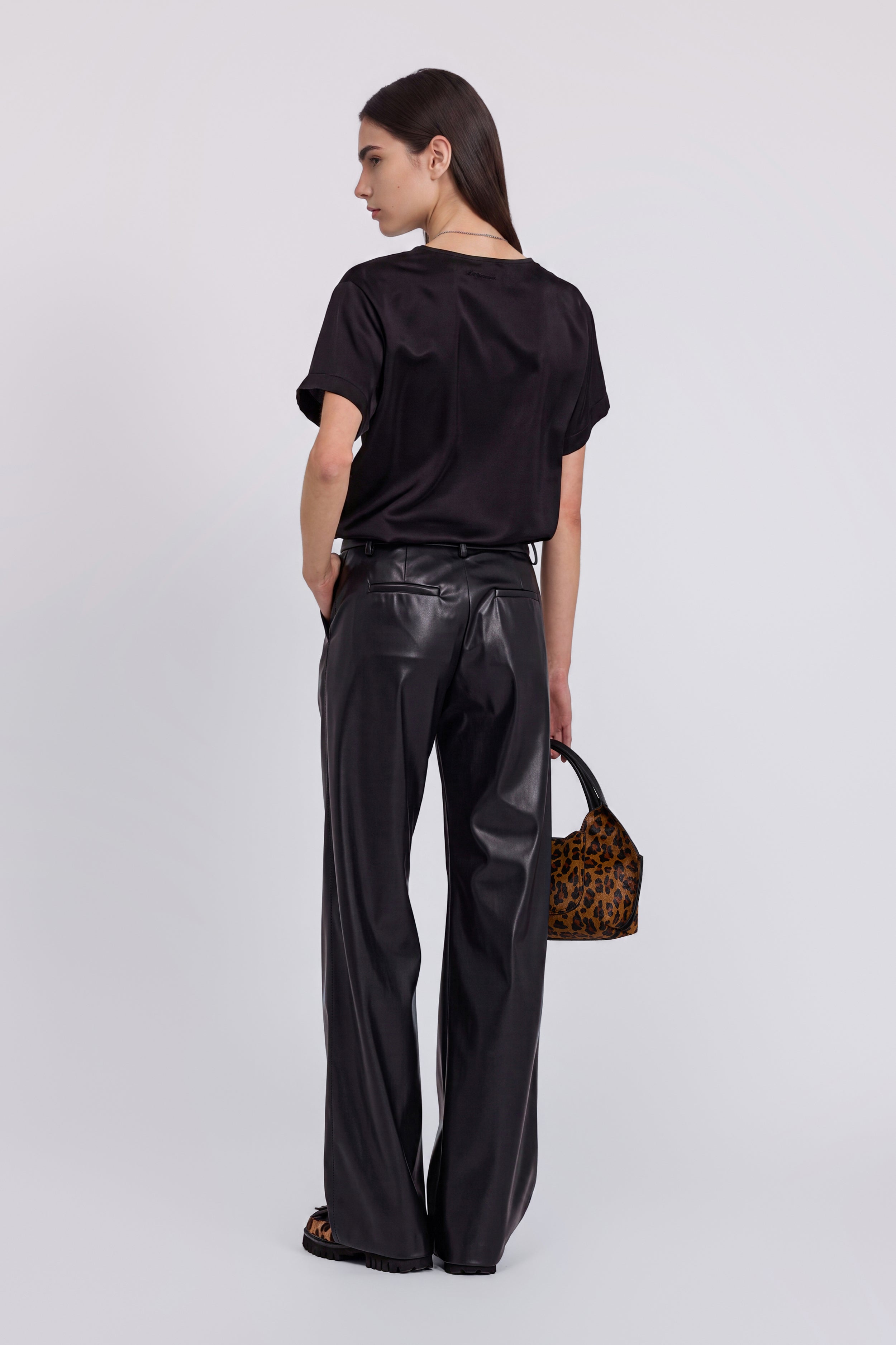 PANTALONE SARTORIALE IN ECOPELLE
