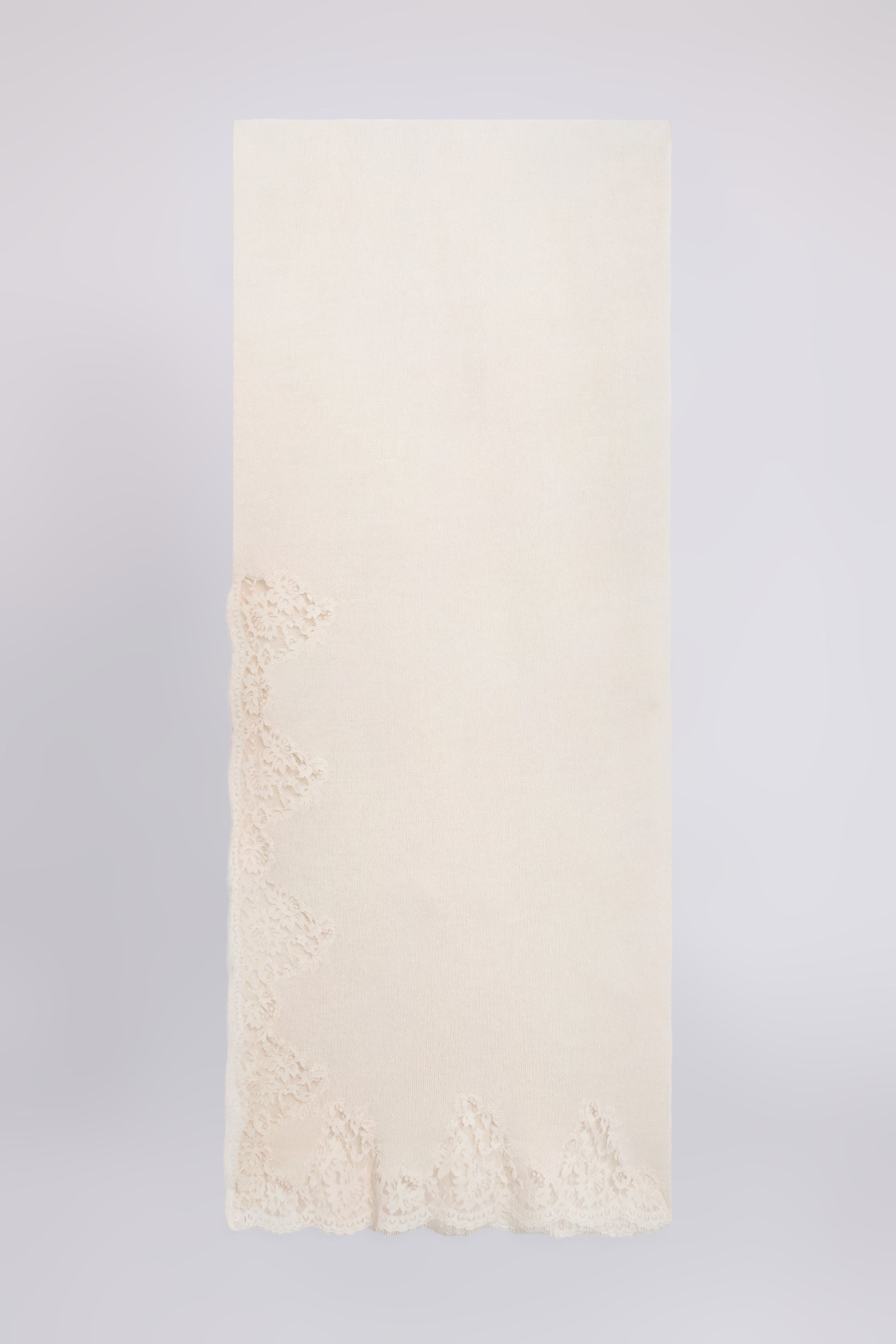 ĖCHARPE EN MAILLE AVEC INSERT EN DENTELLE
