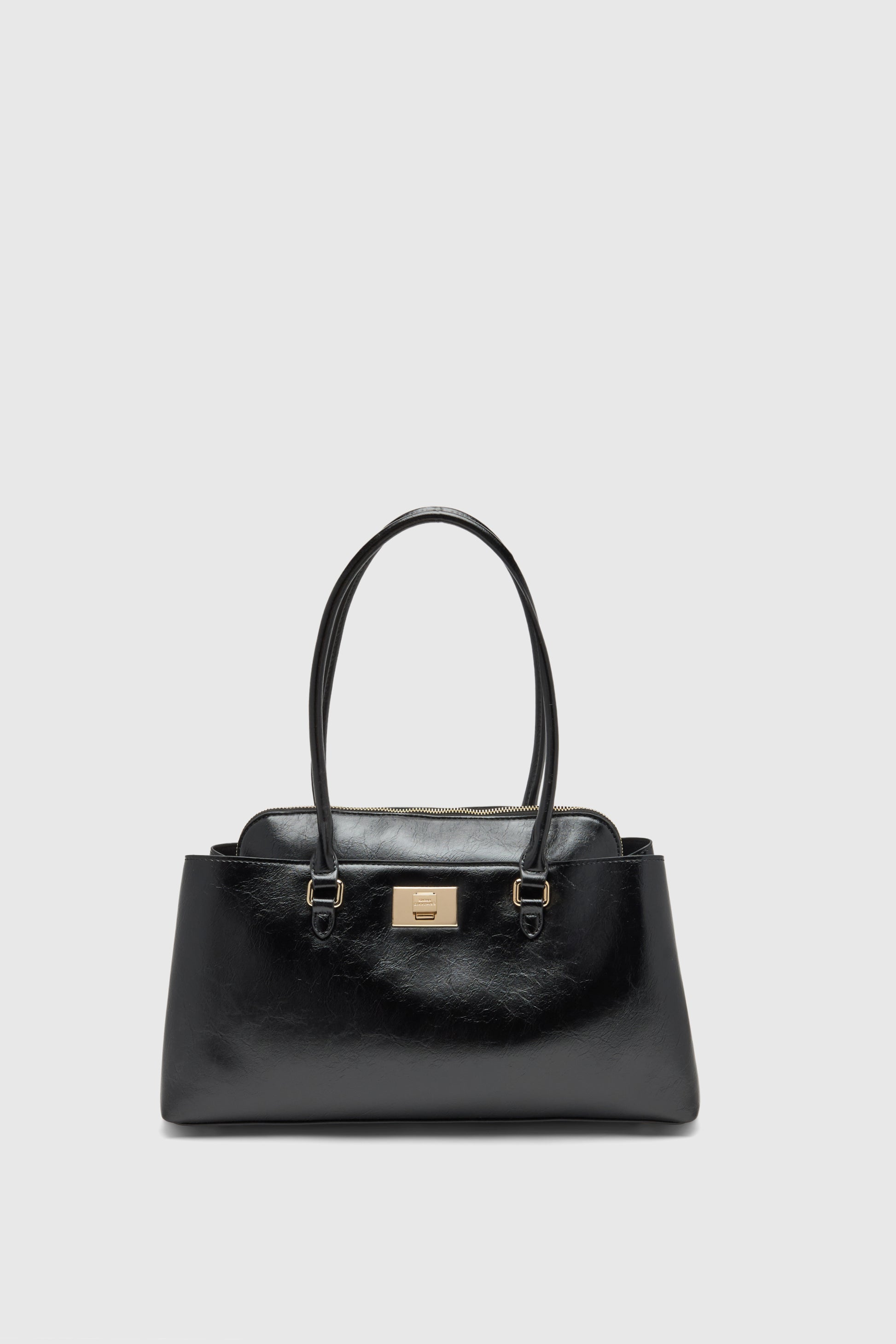 FAUX LEATHER SHOULDER BAG VINTAGE EFFECT