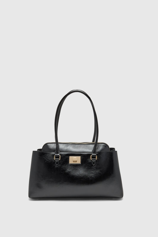 BORSA A SPALLA IN ECOPELLE EFFETTO VINTAGE