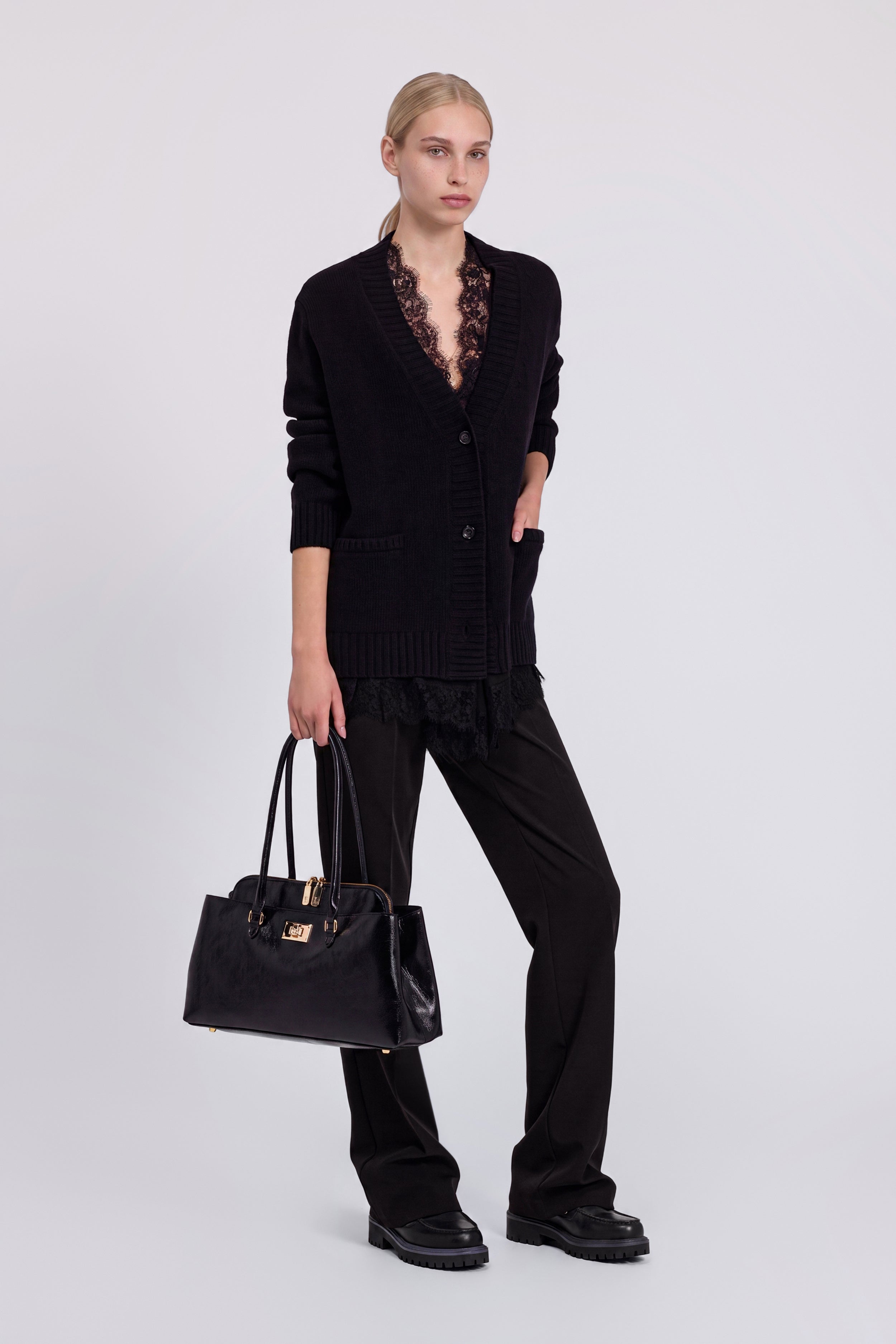 FAUX LEATHER SHOULDER BAG VINTAGE EFFECT