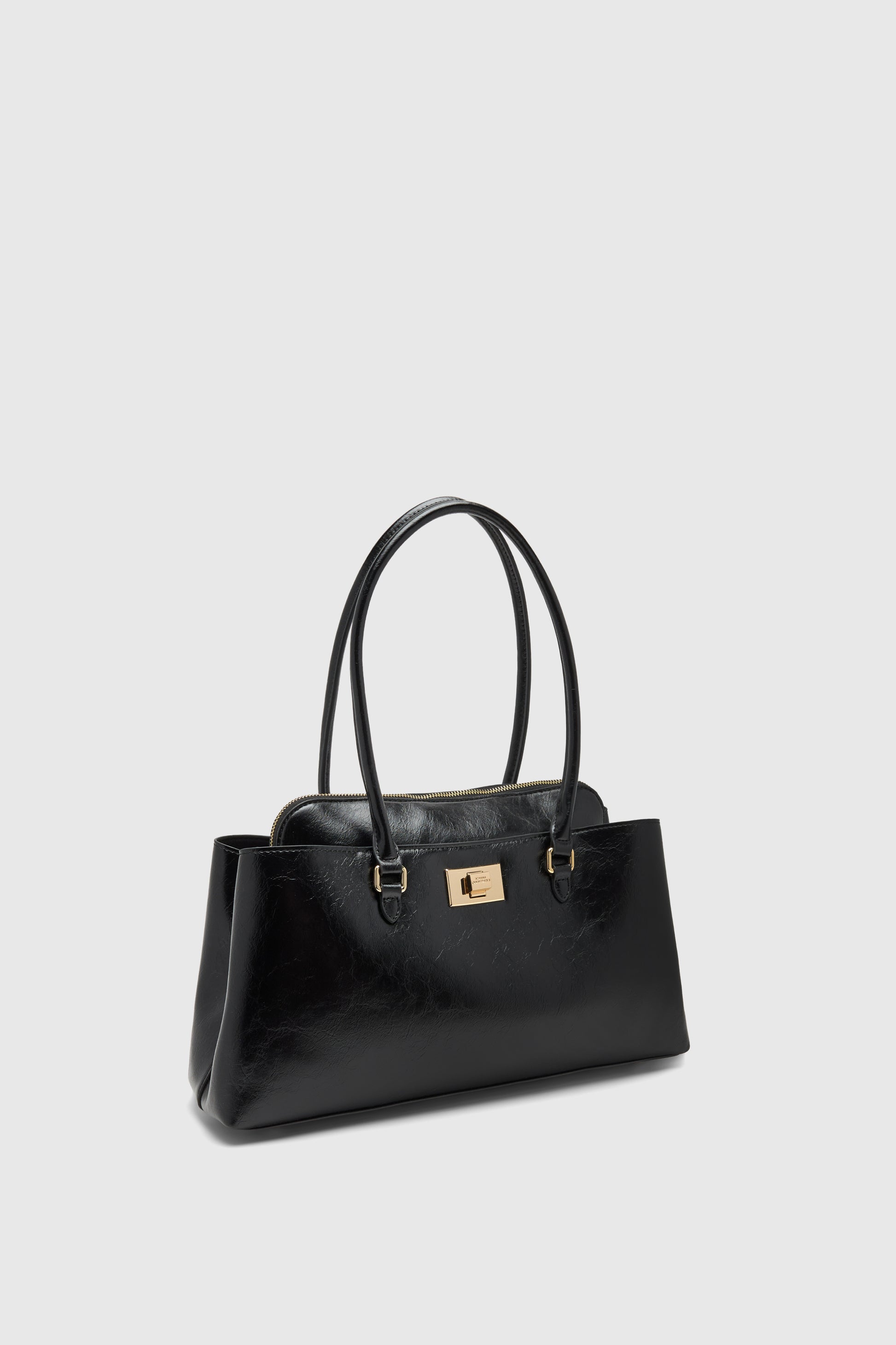 FAUX LEATHER SHOULDER BAG VINTAGE EFFECT