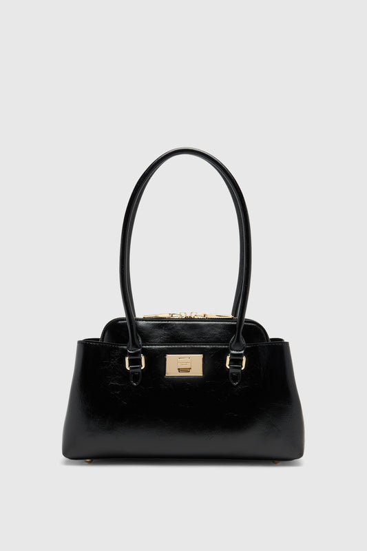 BORSA A SPALLA PICCOLA IN ECOPELLE EFFETTO VINTAGE