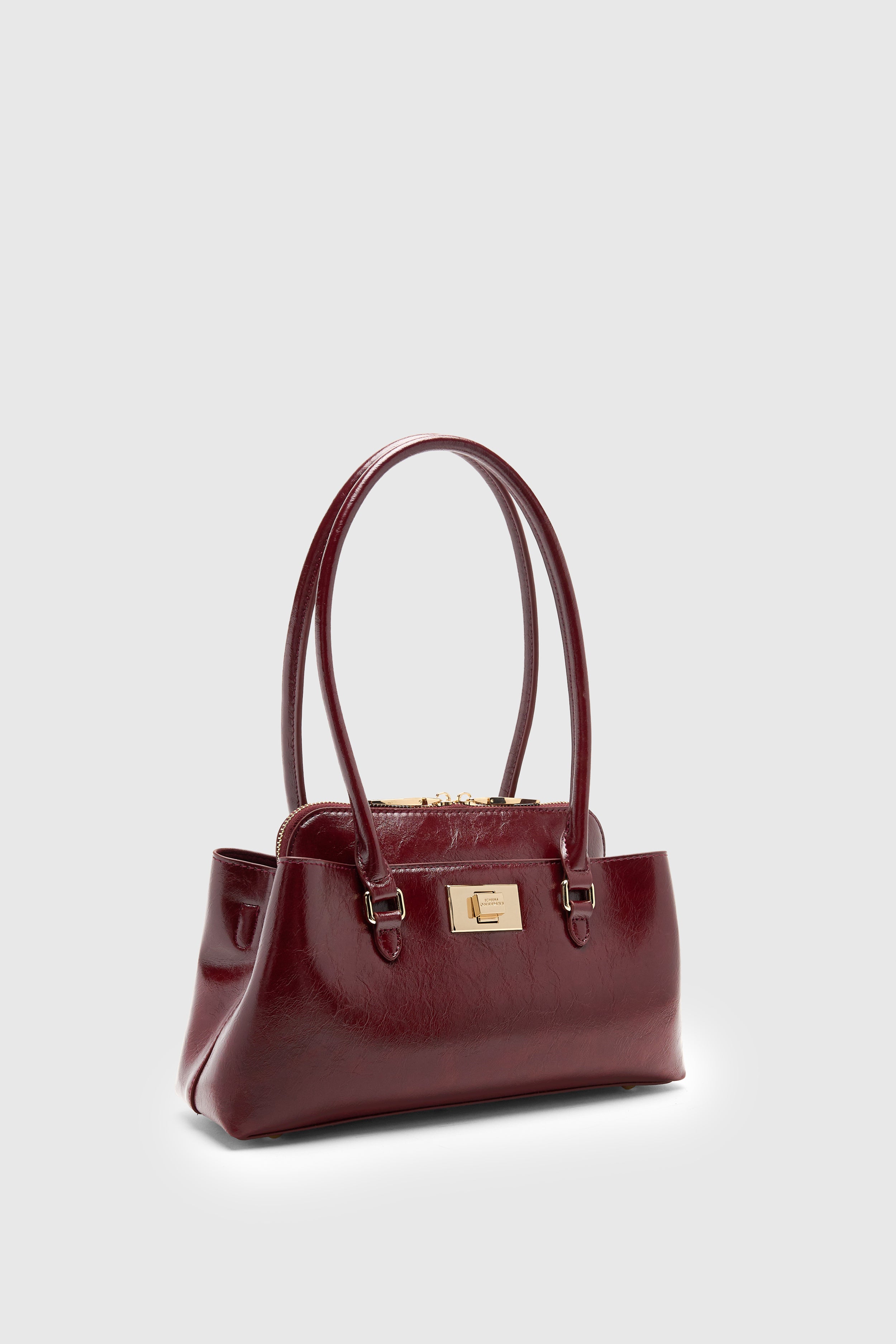 BORSA A SPALLA PICCOLA IN ECOPELLE EFFETTO VINTAGE