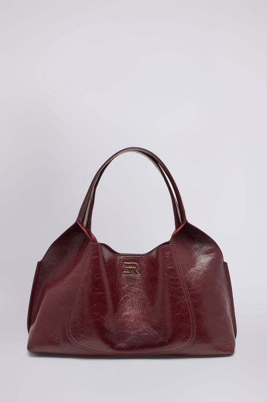 CANDY HOBO GRANDE IN PELLE VINTAGE LUCIDA CON POUCH