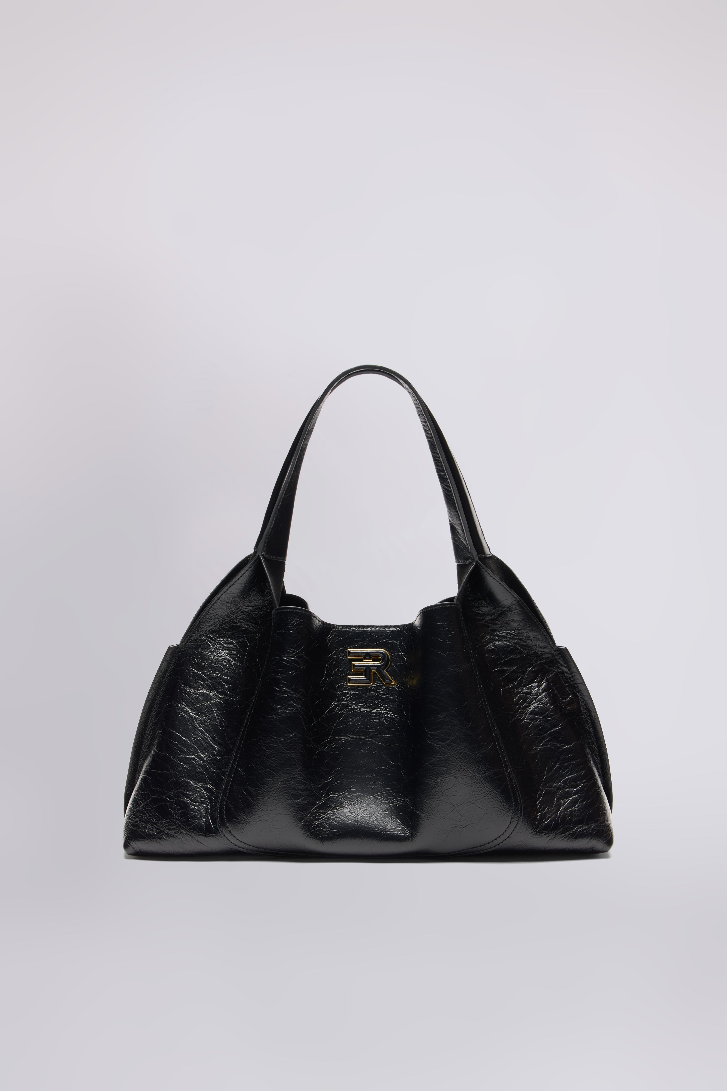 SAC HOBO FORMAT MOYEN CANDY EN CUIR VINTAGE BRILLANT AVEC POCHETTE