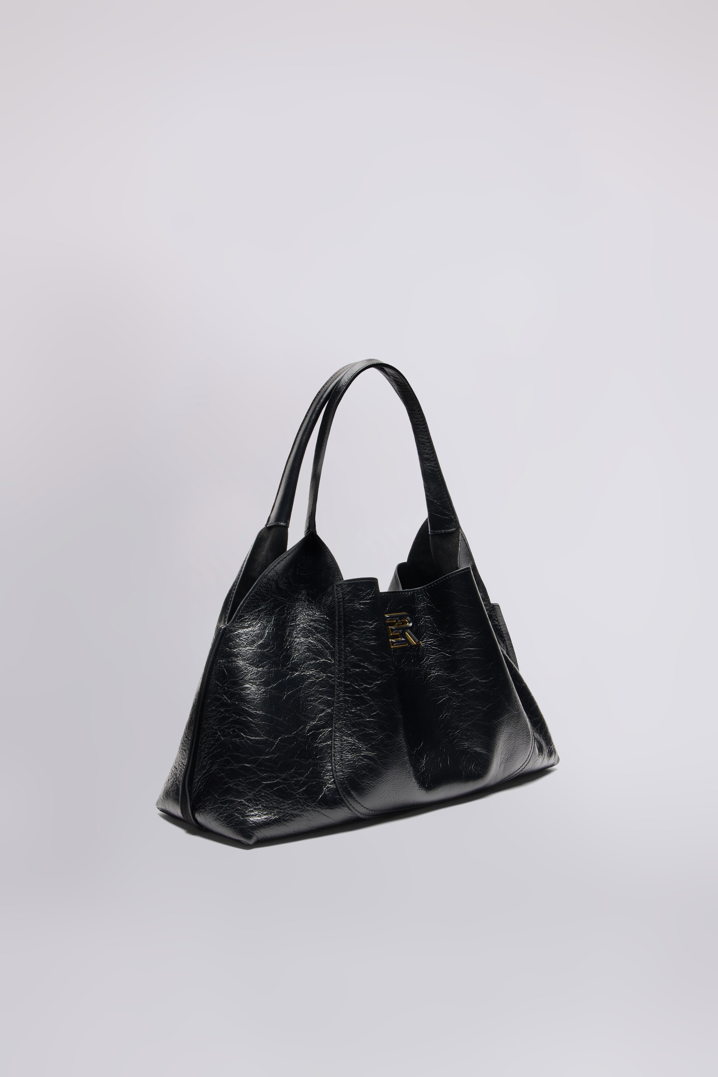 SAC HOBO FORMAT MOYEN CANDY EN CUIR VINTAGE BRILLANT AVEC POCHETTE