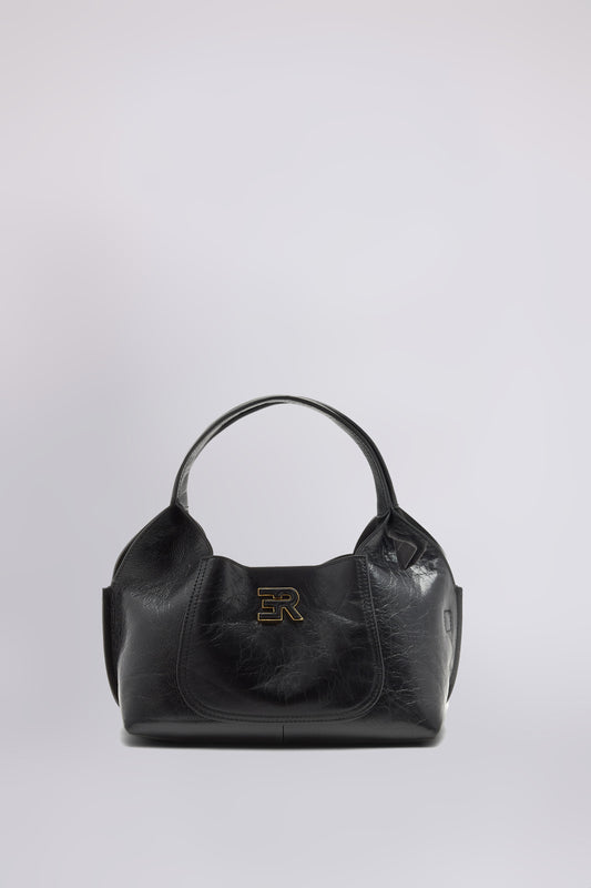 SAC HOBO PETIT CANDY EN CUIR VINTAGE BRILLANT