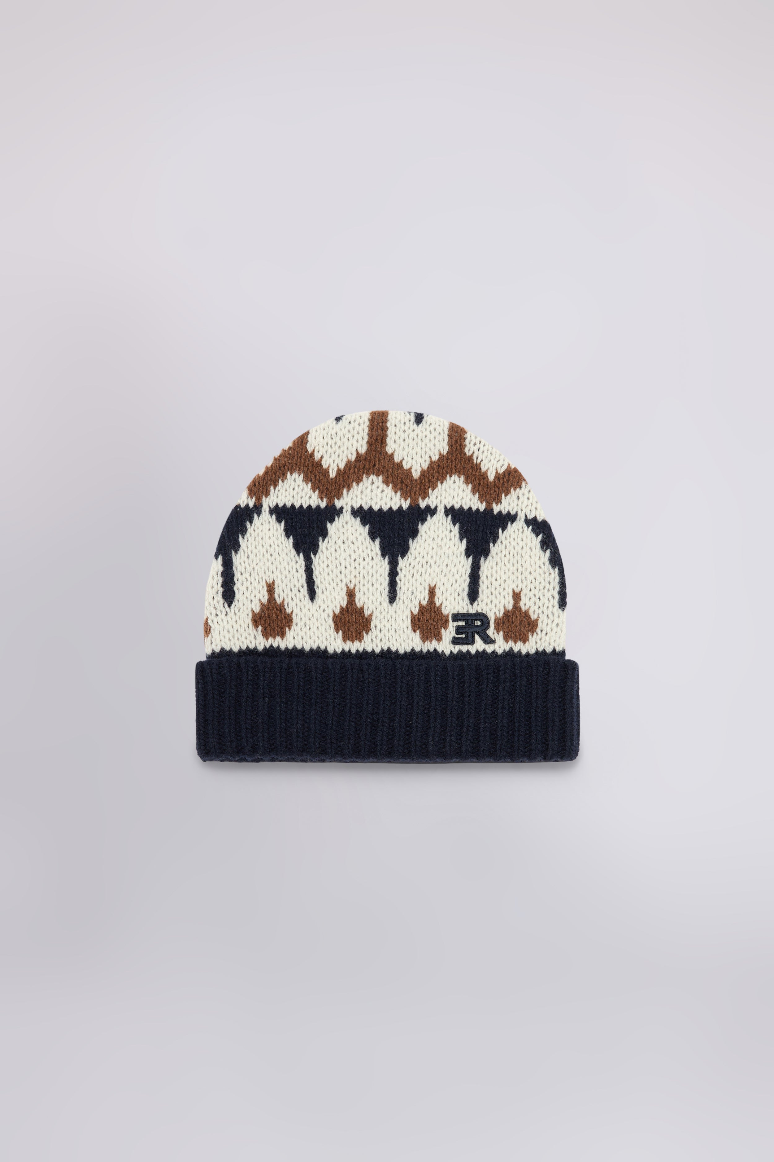 BERRETTO IN MAGLIA FAIR ISLE CON LOGO