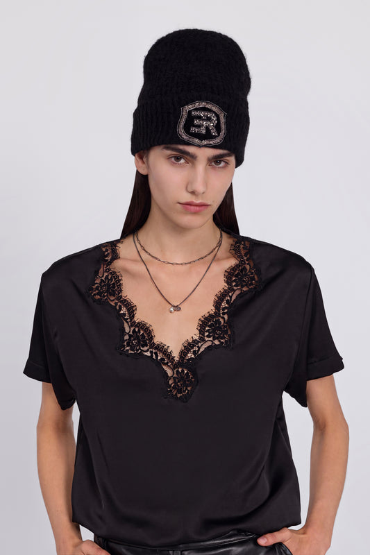 BERRETTO IN MAGLIA CON LOGO GIOIELLO