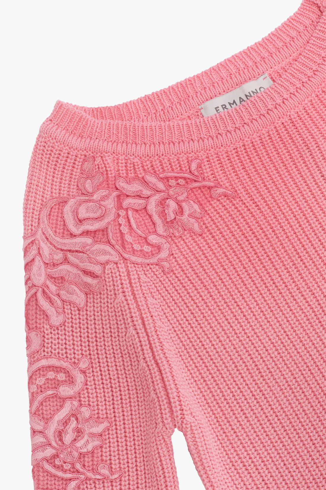 Lace-adorned jumper