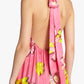 Hibiscus-print long dress