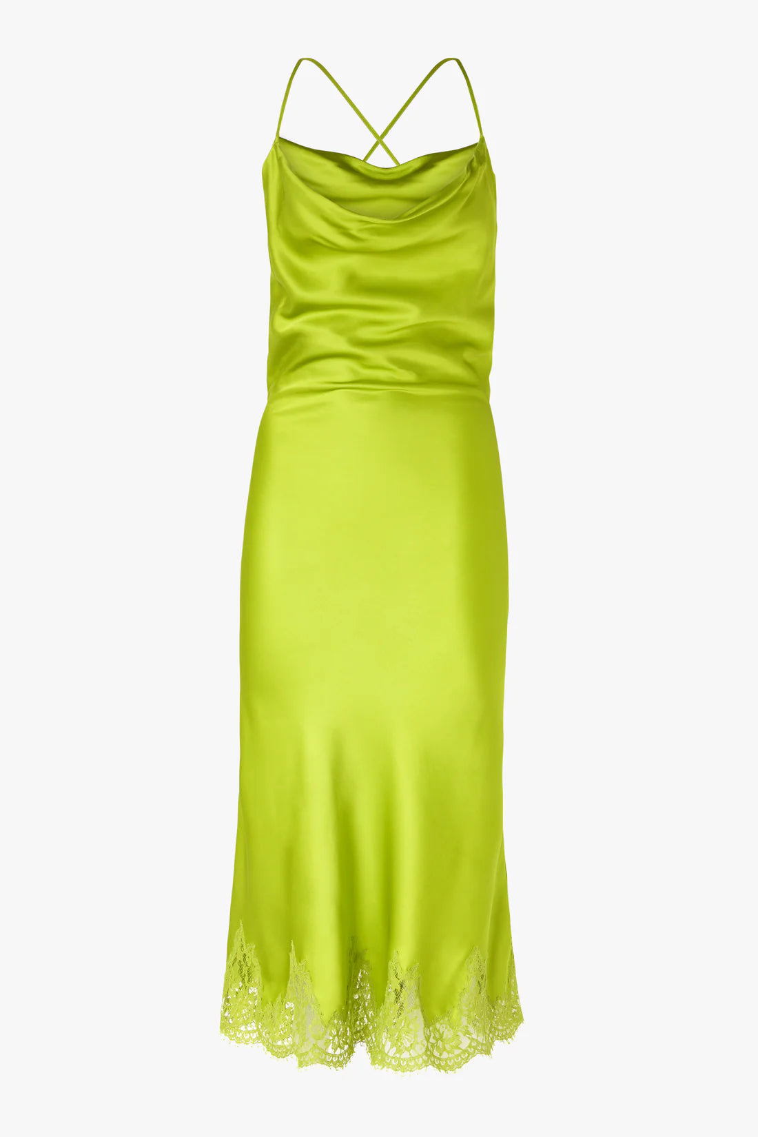 Lace-detail slip dress