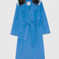 Robe Coat With Fur Trim Collar