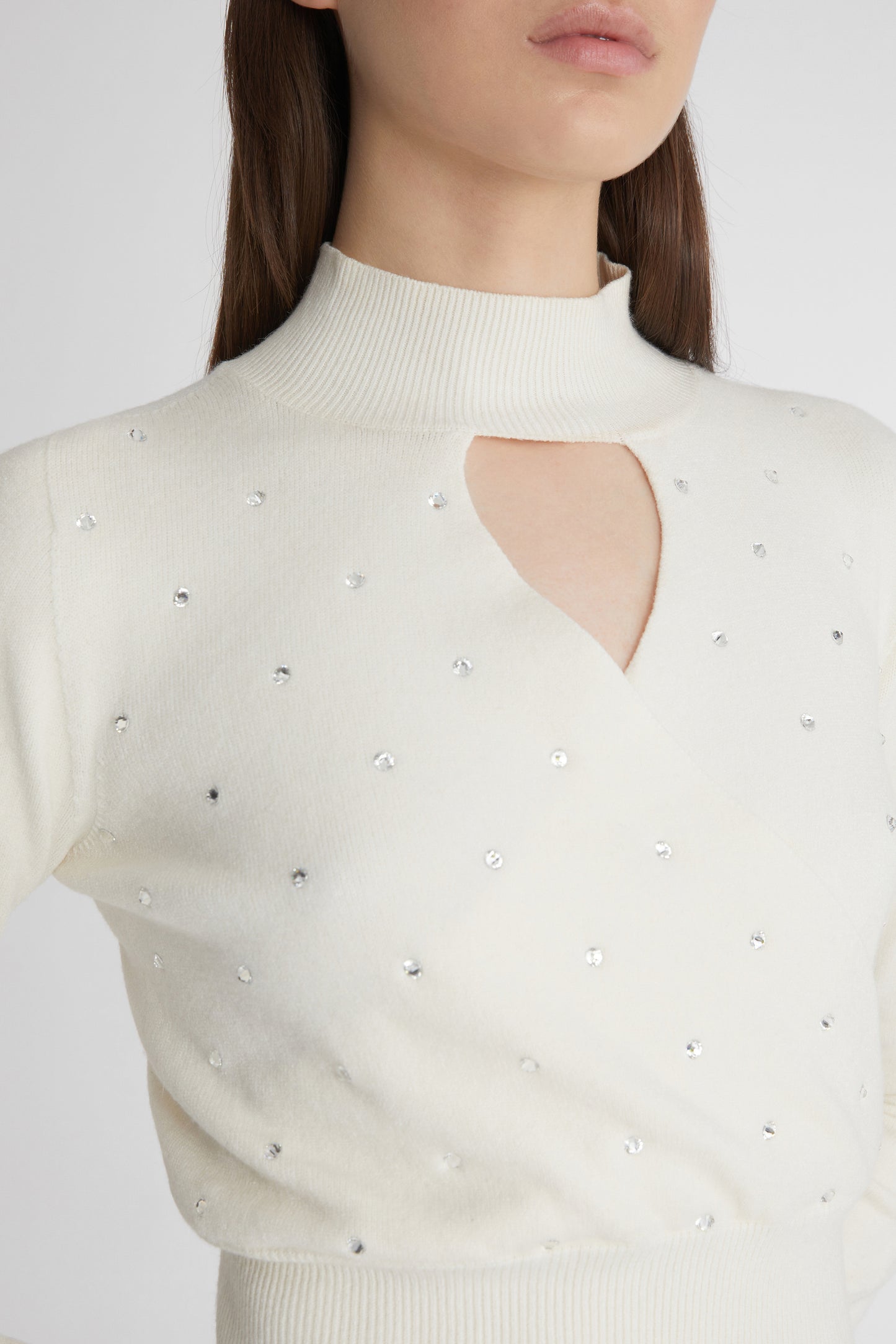 Rhinestone-adorned sweater