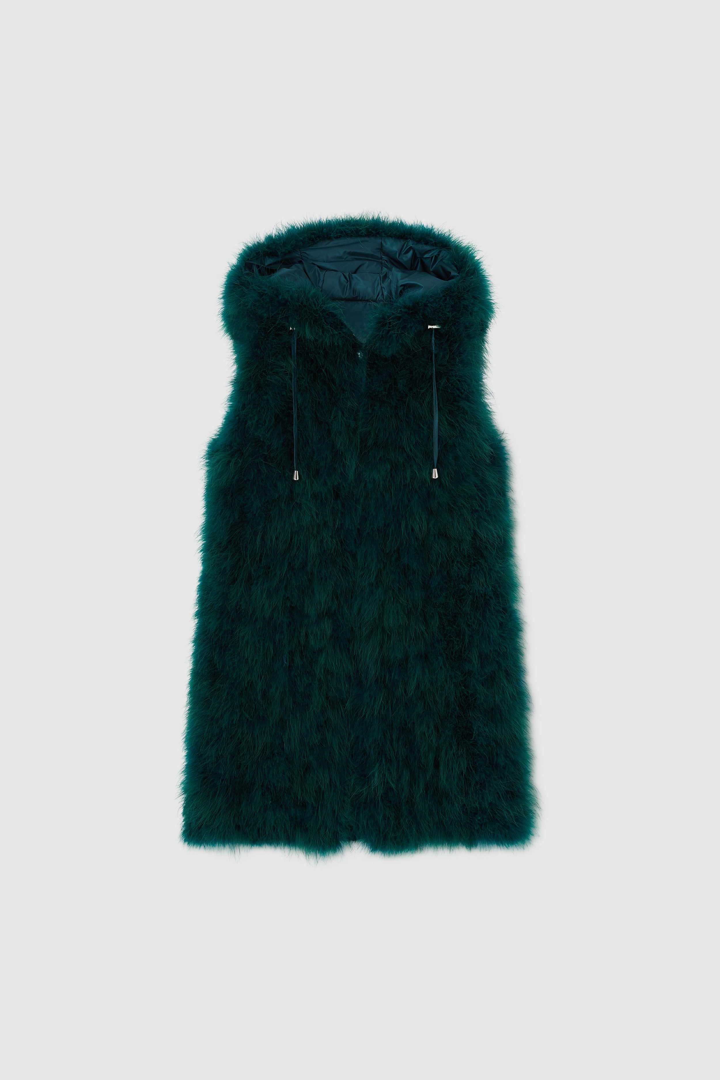 Gilet oversize en autruche